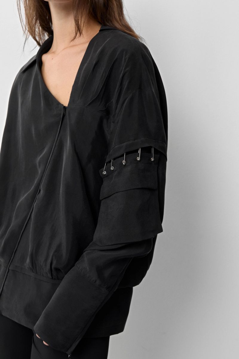 Black Asymmetric Jacket
