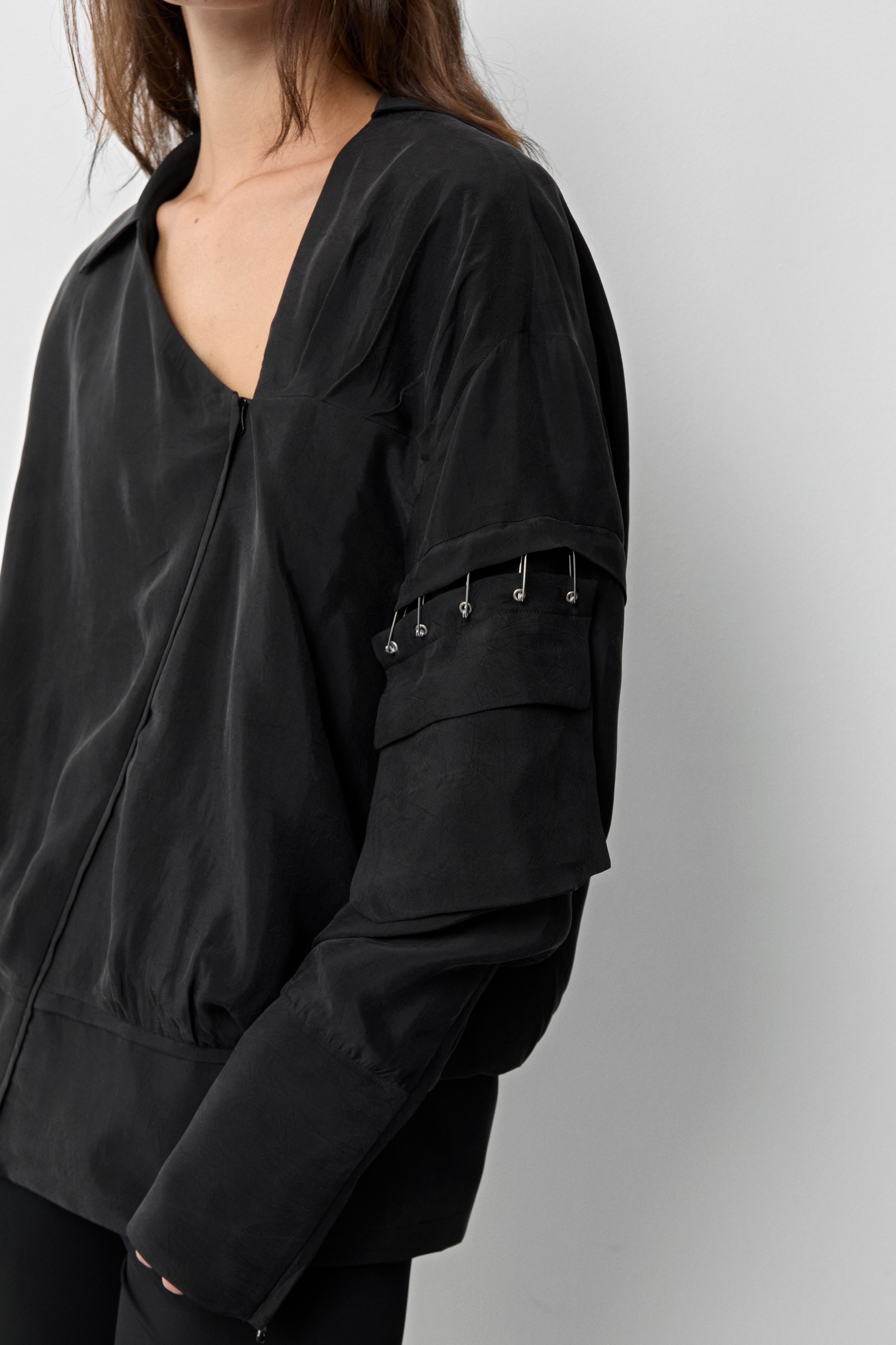 Noxi Black Asymmetric Jacket | Miista | Designed & Handmade in Europe