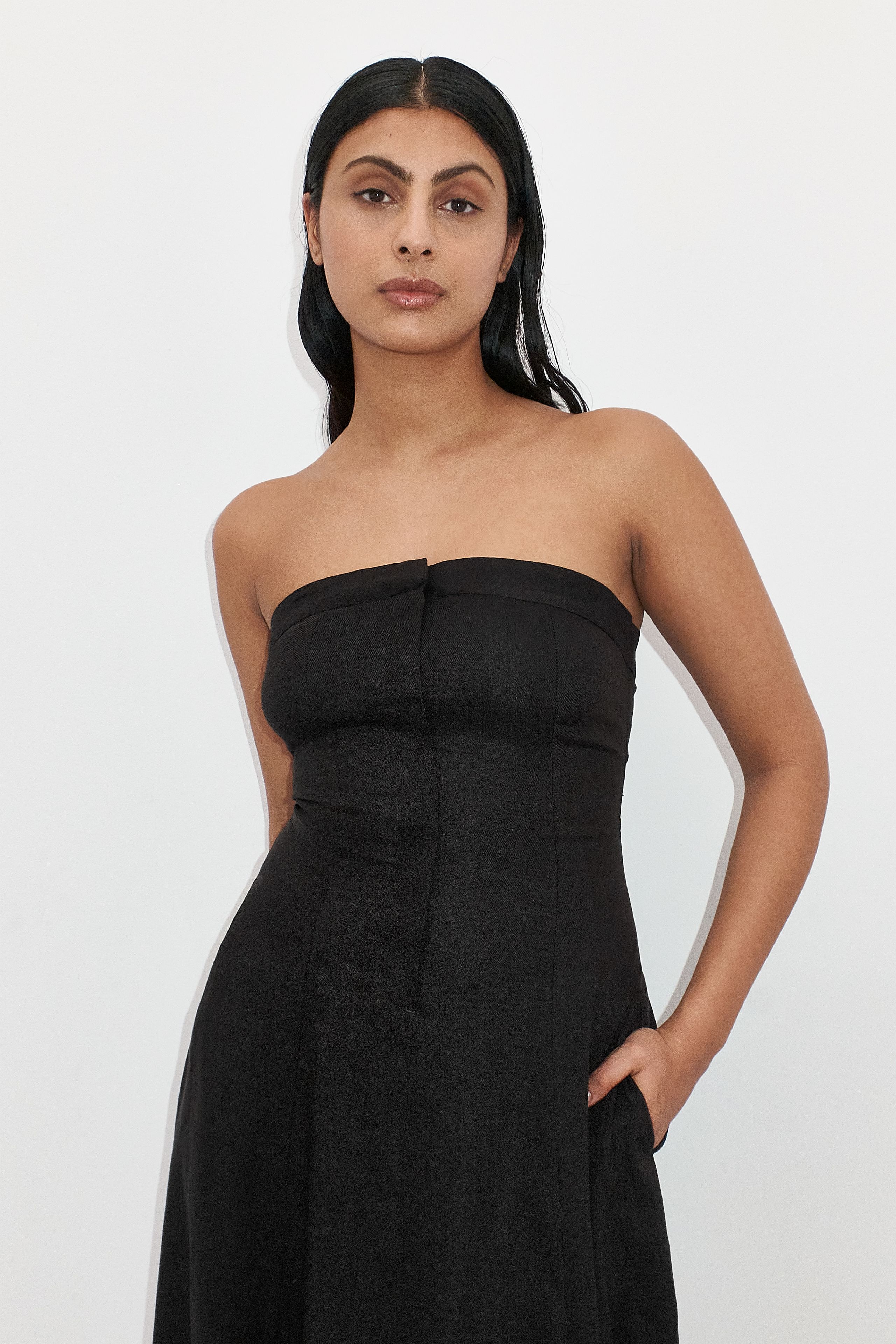 Lin Off Black Dress | Miista