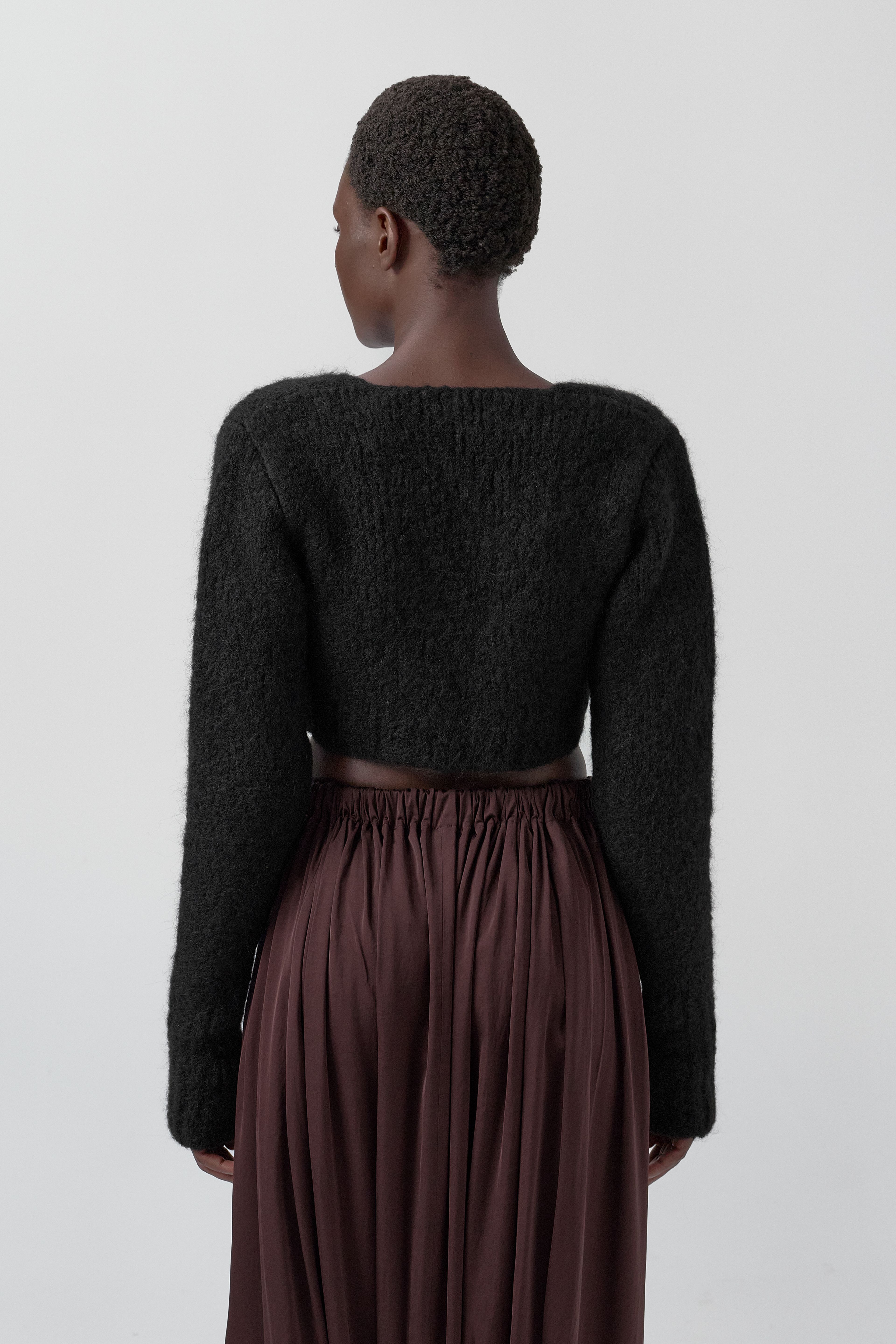 Rupina Jacket - Black Fine Alpaca Knit | Miista | Designed & Handmade in Europe