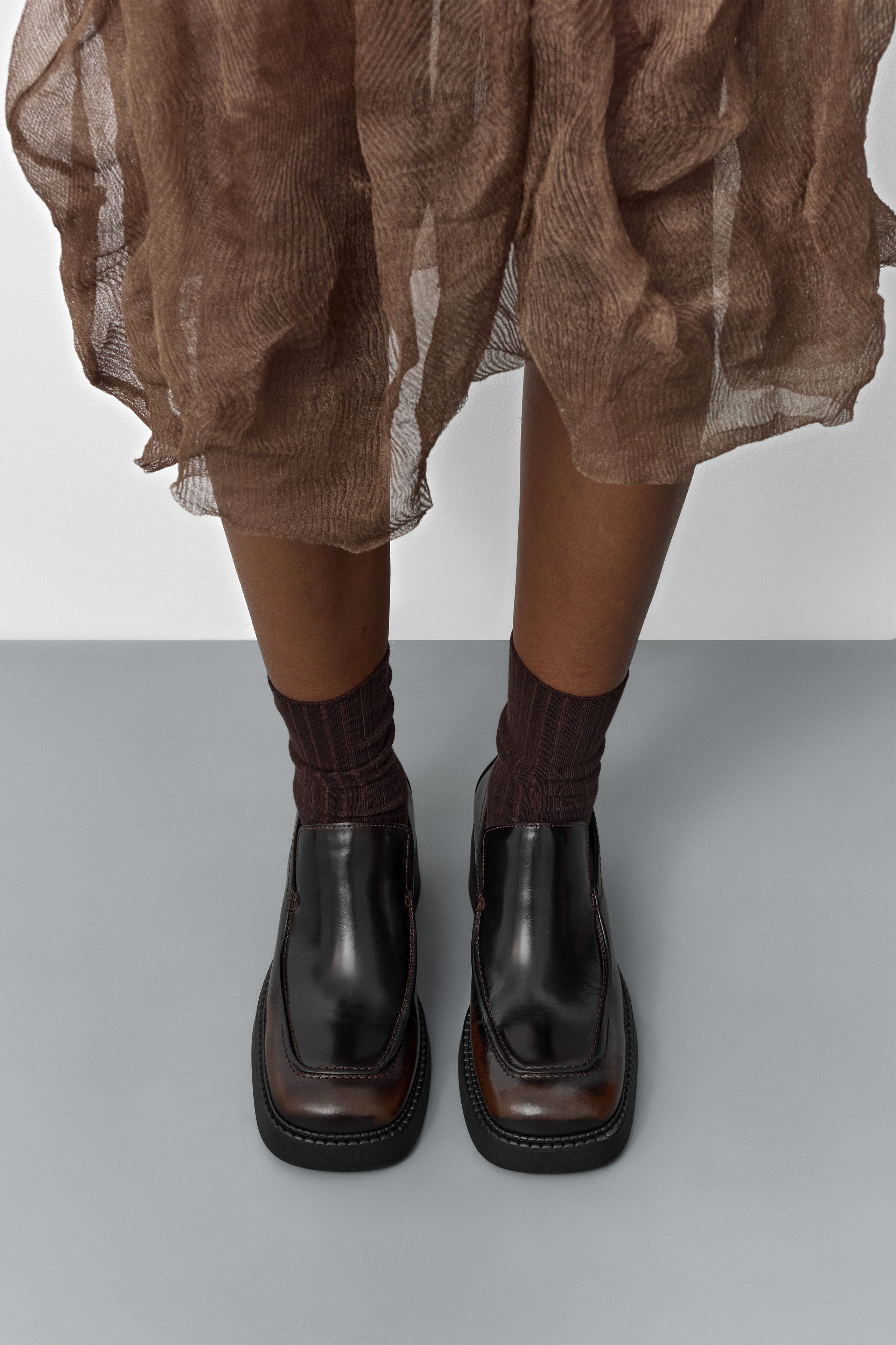 Karion Brushed Brown Loafers | Miista | Designed & Handmade in Europe