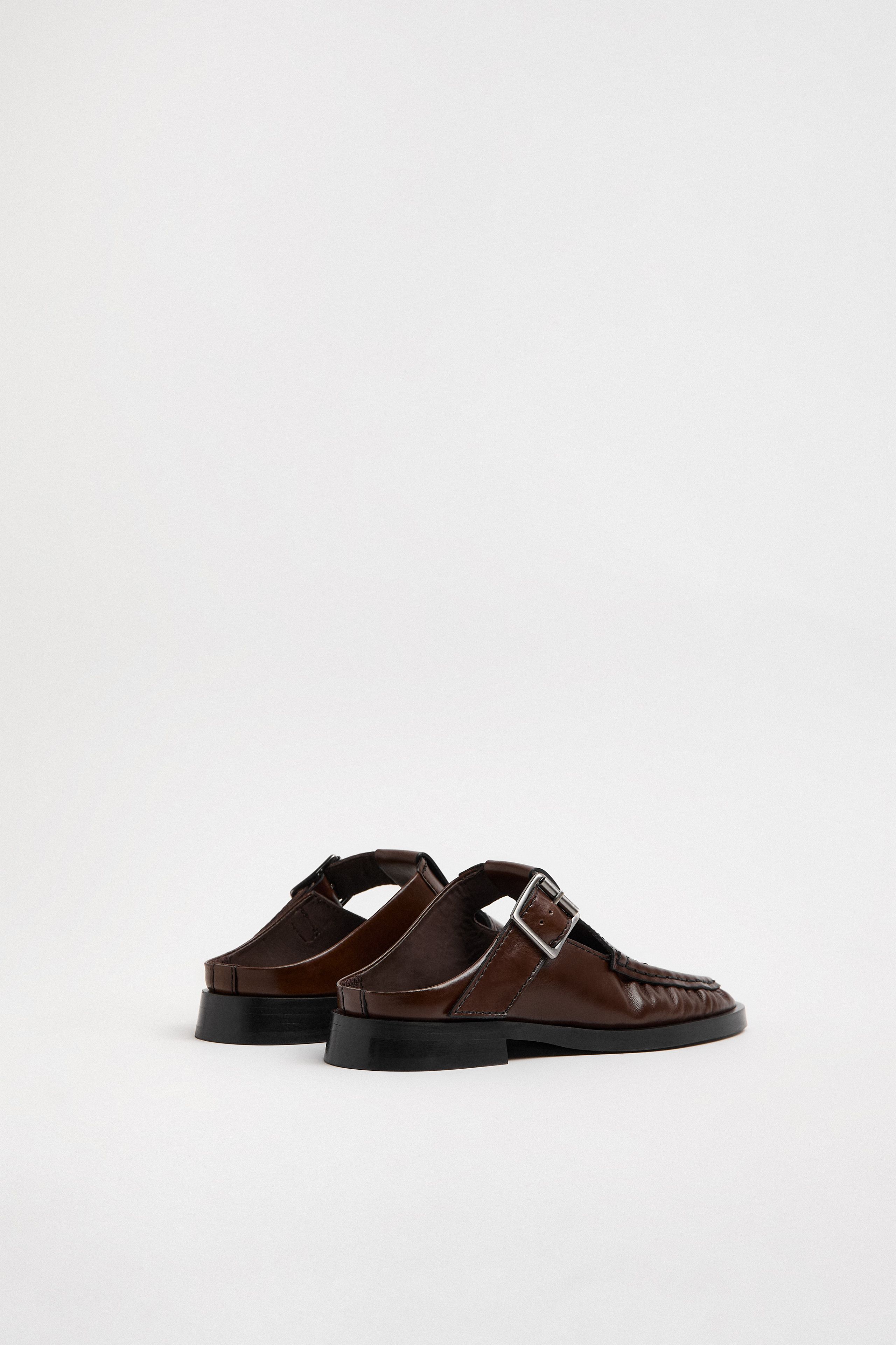Gianna Mules - Brown Shiny Leather | Miista