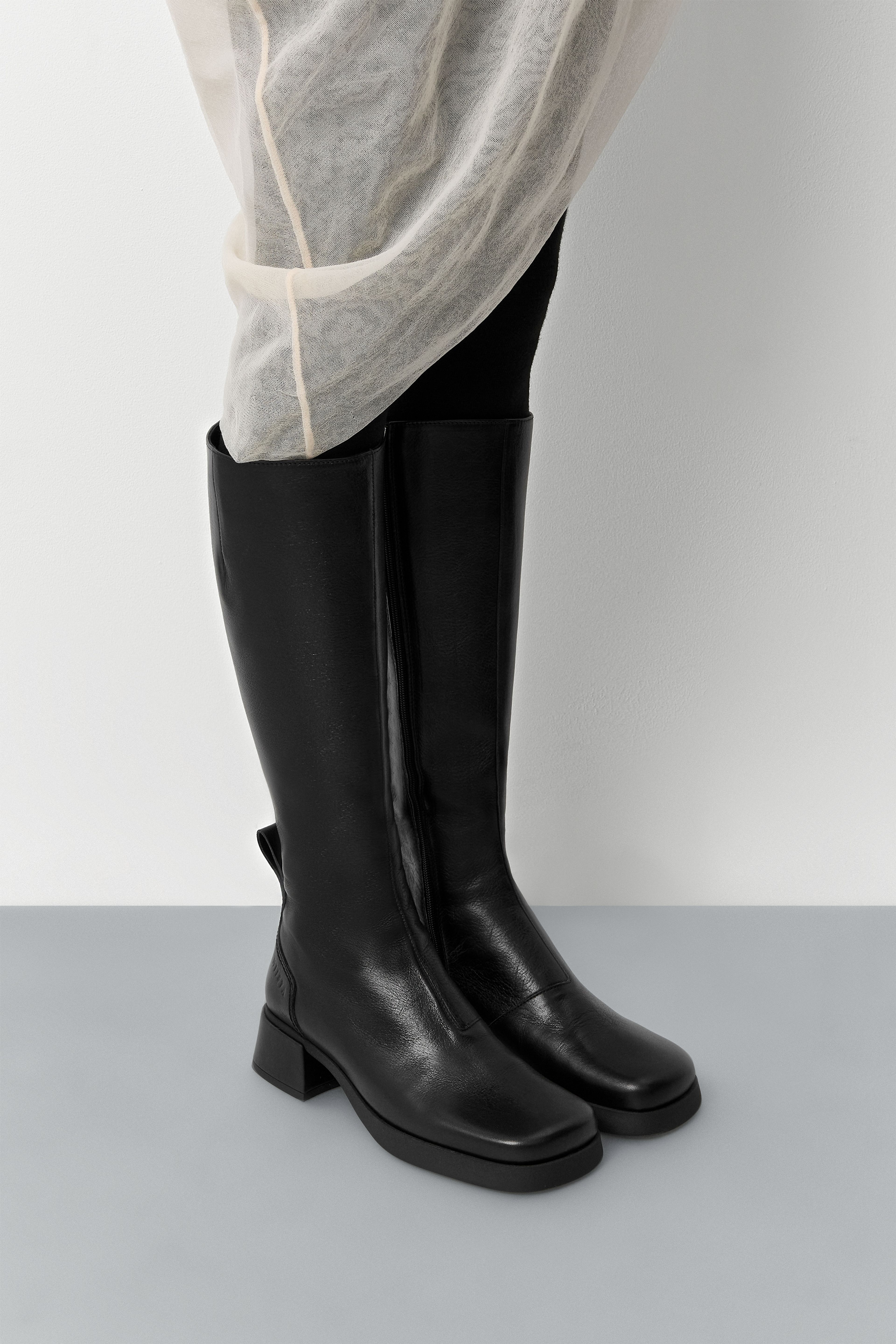 Brunildha Off Black Tall Boots | Miista | Designed & Handmade in Europe