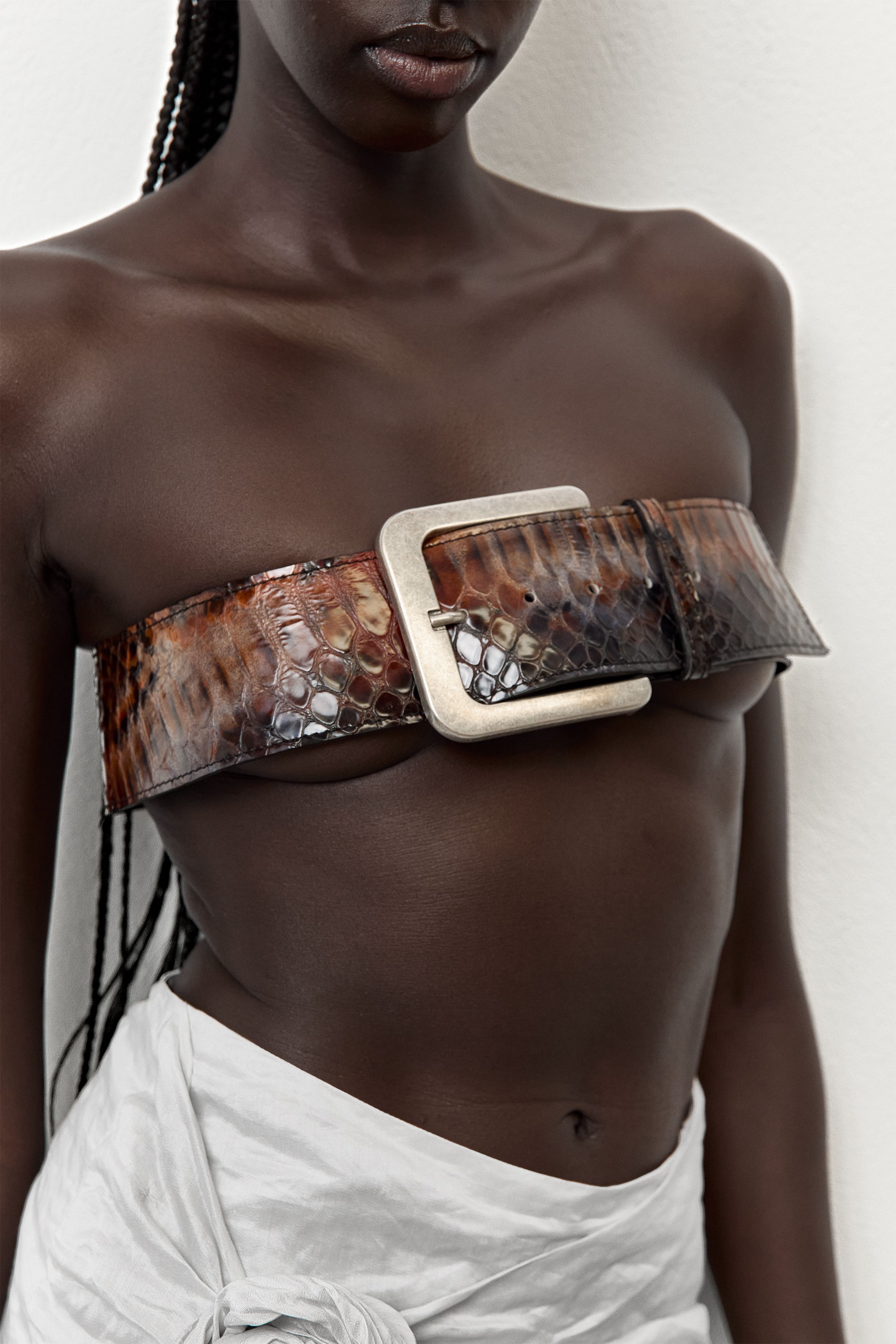 Genuine Snake Skin Belt  Women\'s M/L  Brown Stylish & Exotic Design Snakeskin Belt for Women - Etsy main image 3