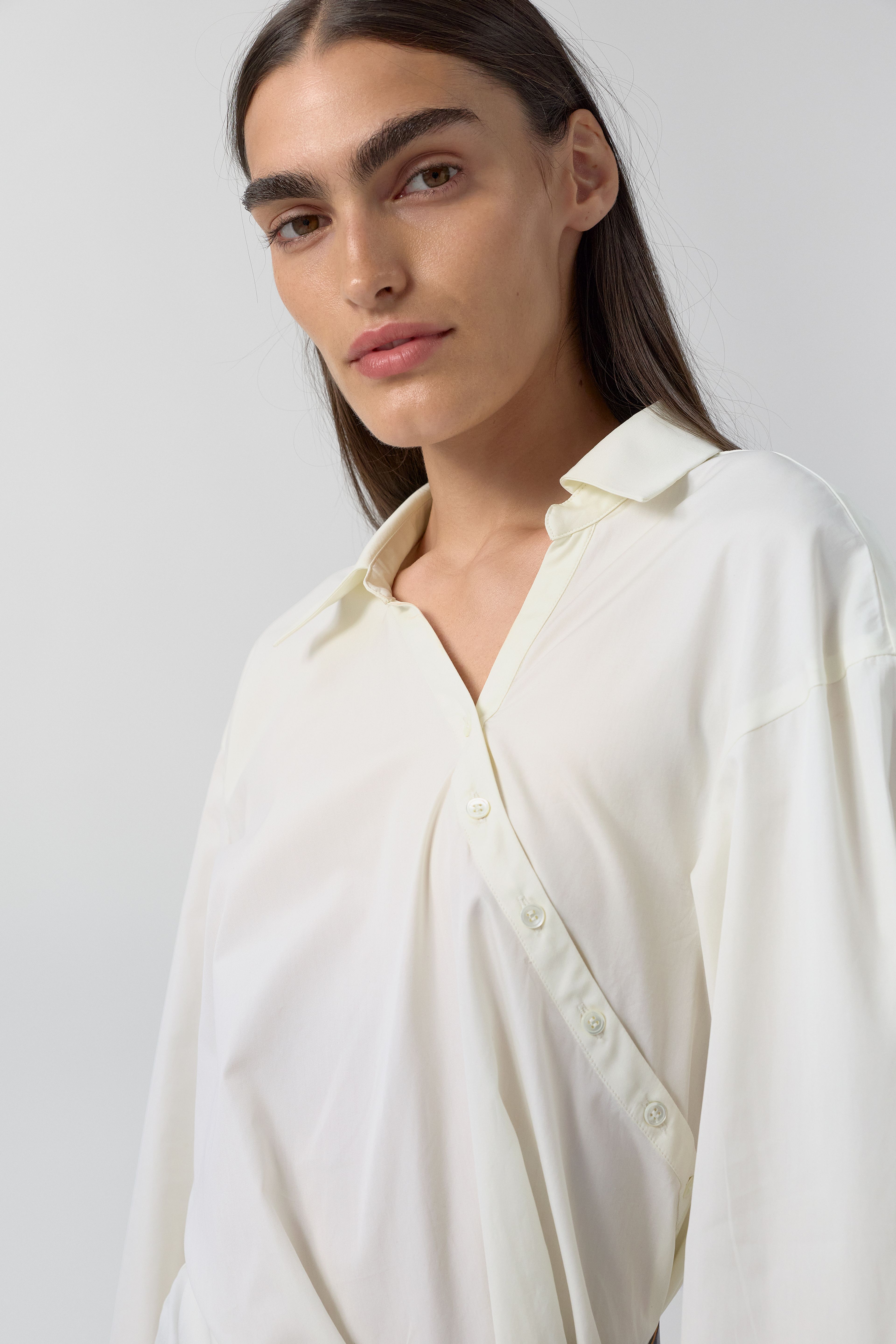 Calle Shirt - Beige Cotton | Miista | Designed & Handmade in Europe