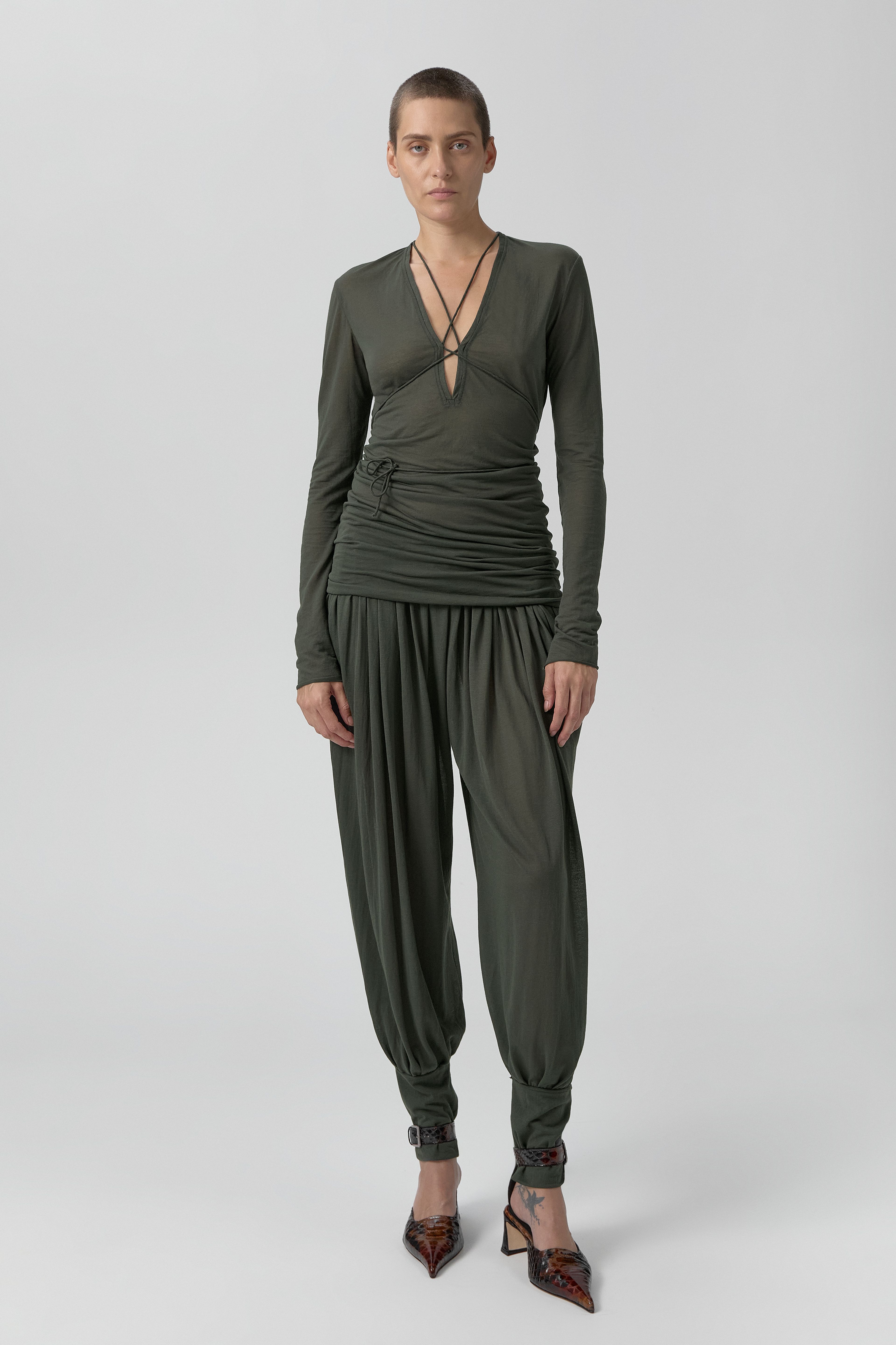 Qori Courts - Tan Snake Embossed Leather | Miista | Designed & Handmade in Europe