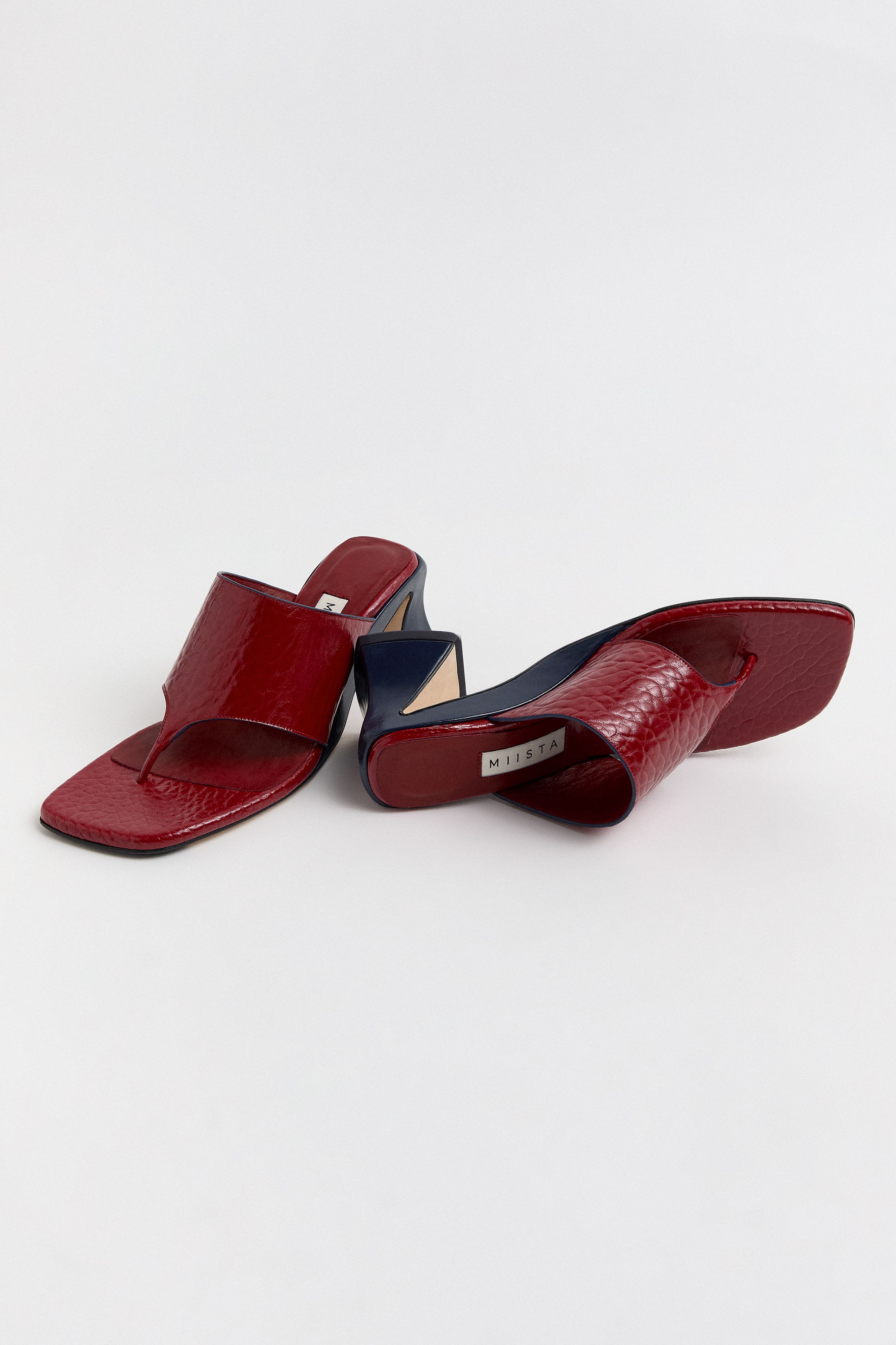 Ernie Red Thonge Sandals | Miista | Designed & Handmade in Europe