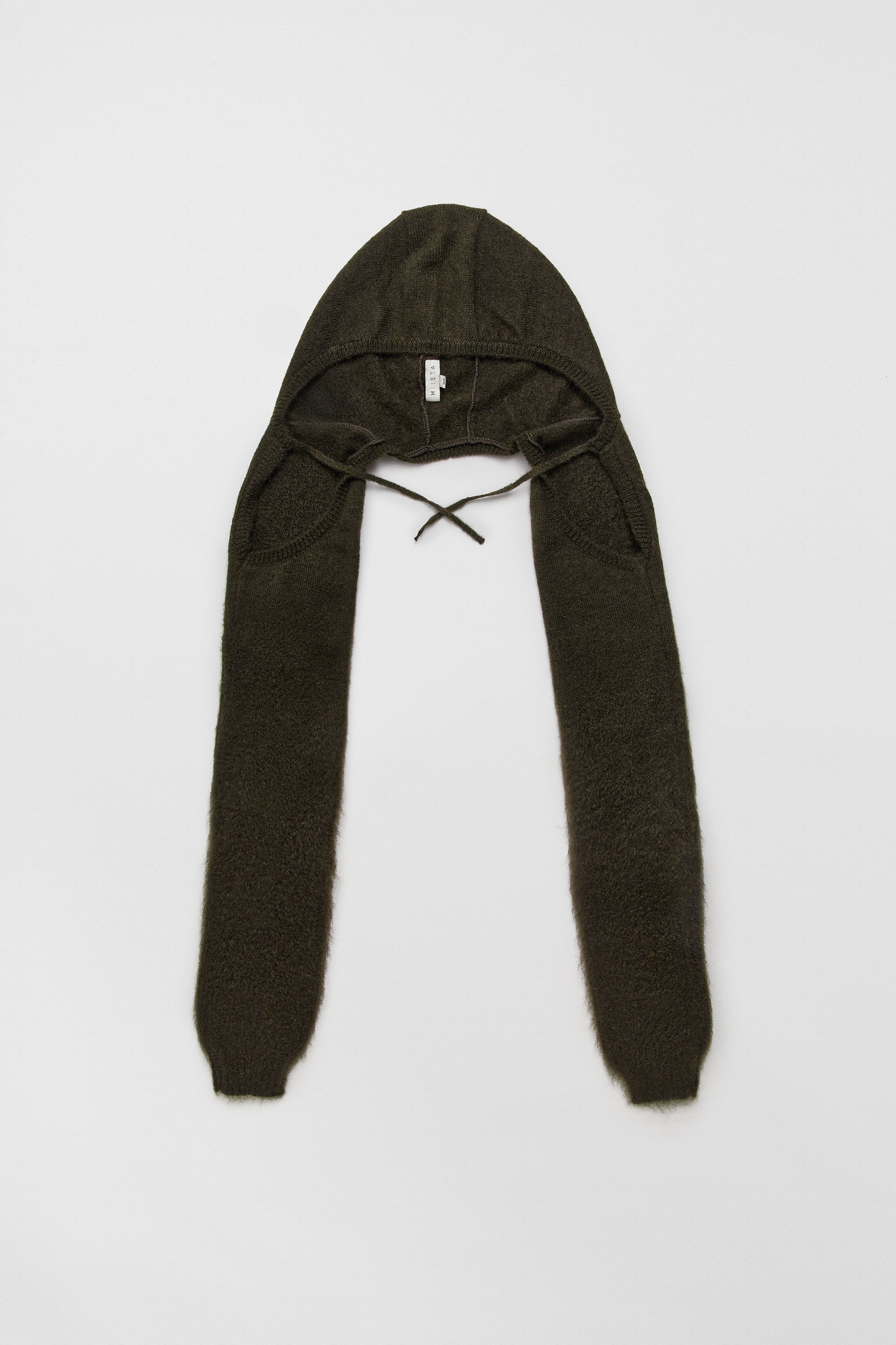 Nivi Sleeves - Khaki Mohair Hooded | Miista