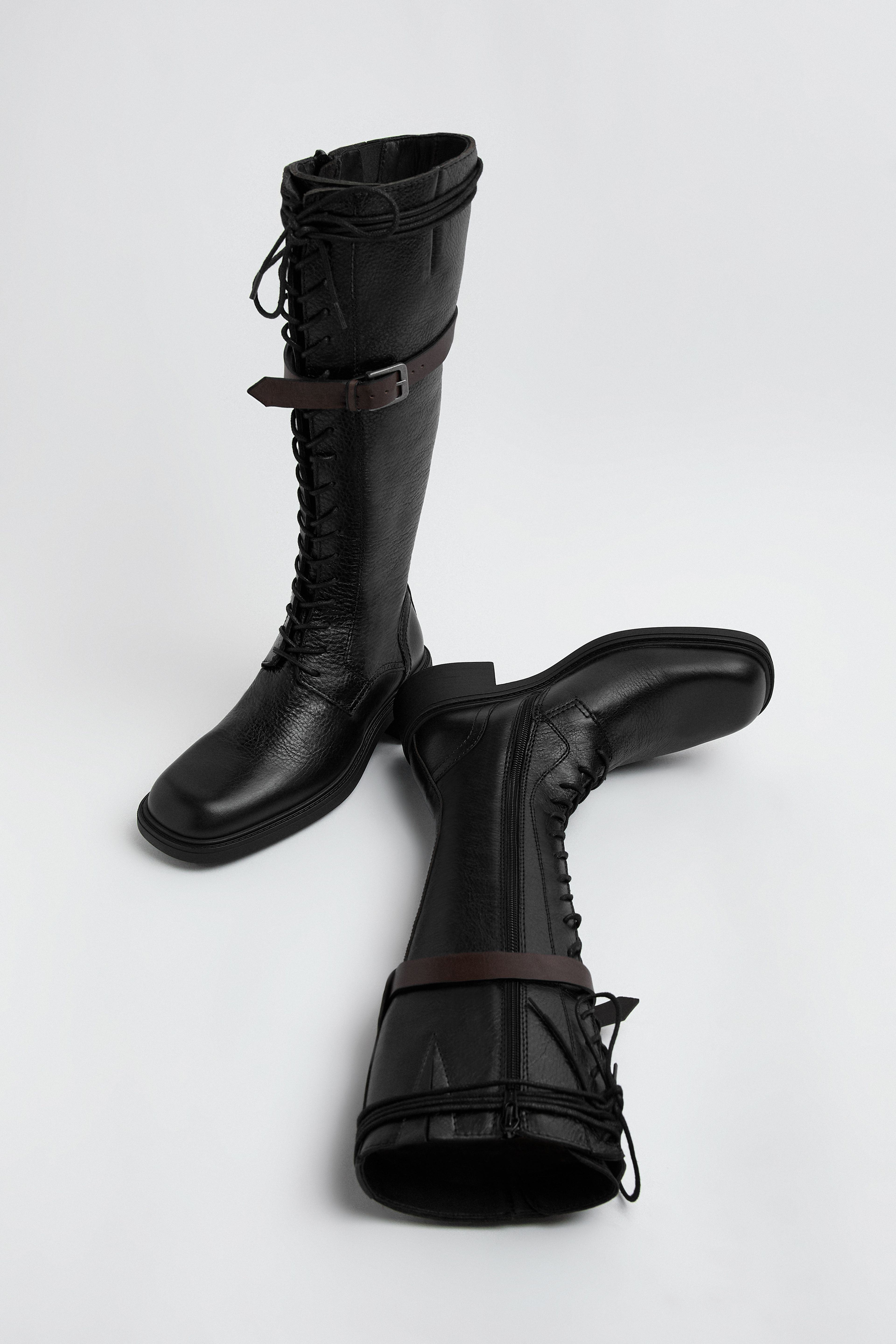 Beatrix Boots - Black Brown Leather| Miista | Designed & Handmade in Europe