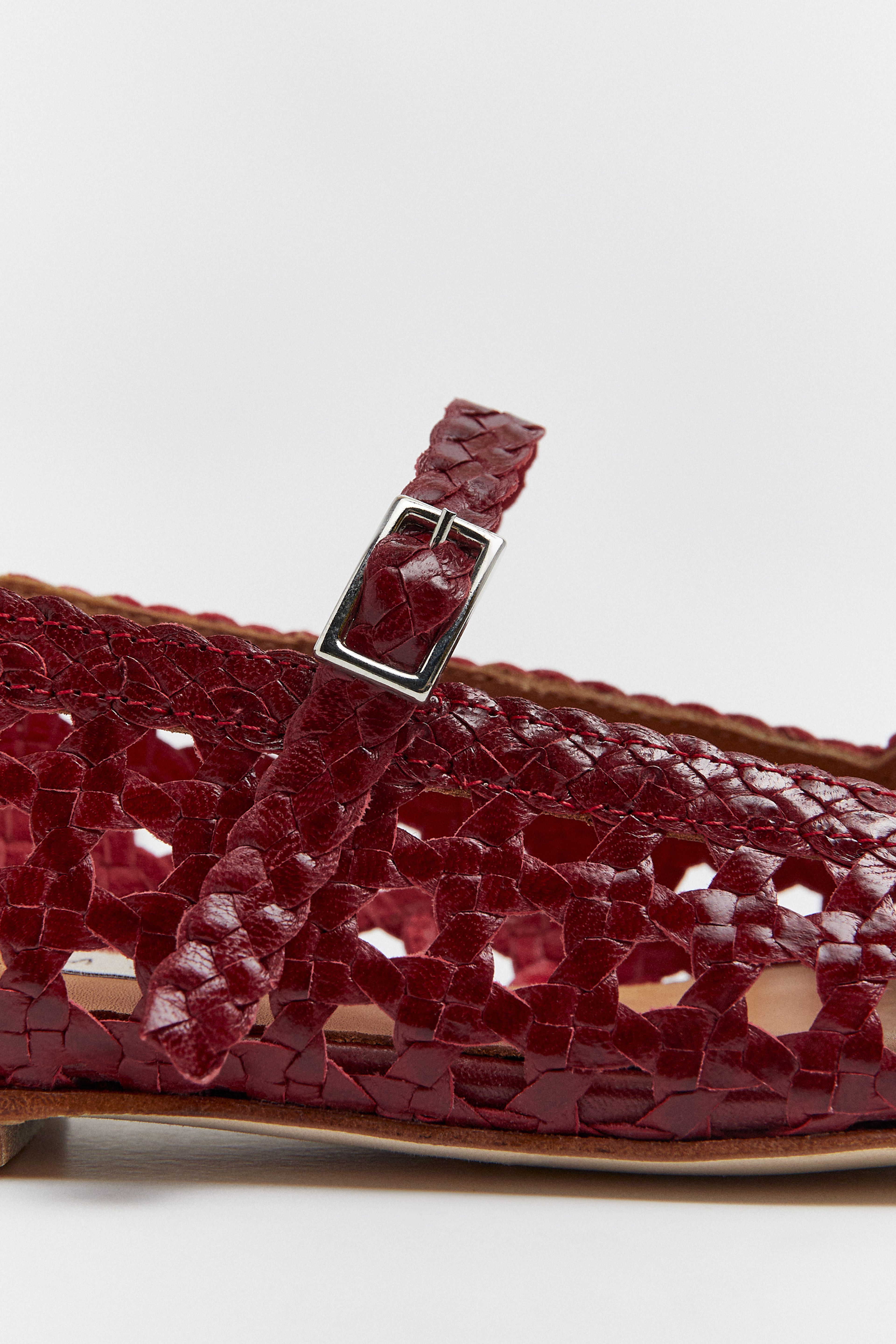 Yeida Dark Red Ballerinas | Designed & Handmade in Europe