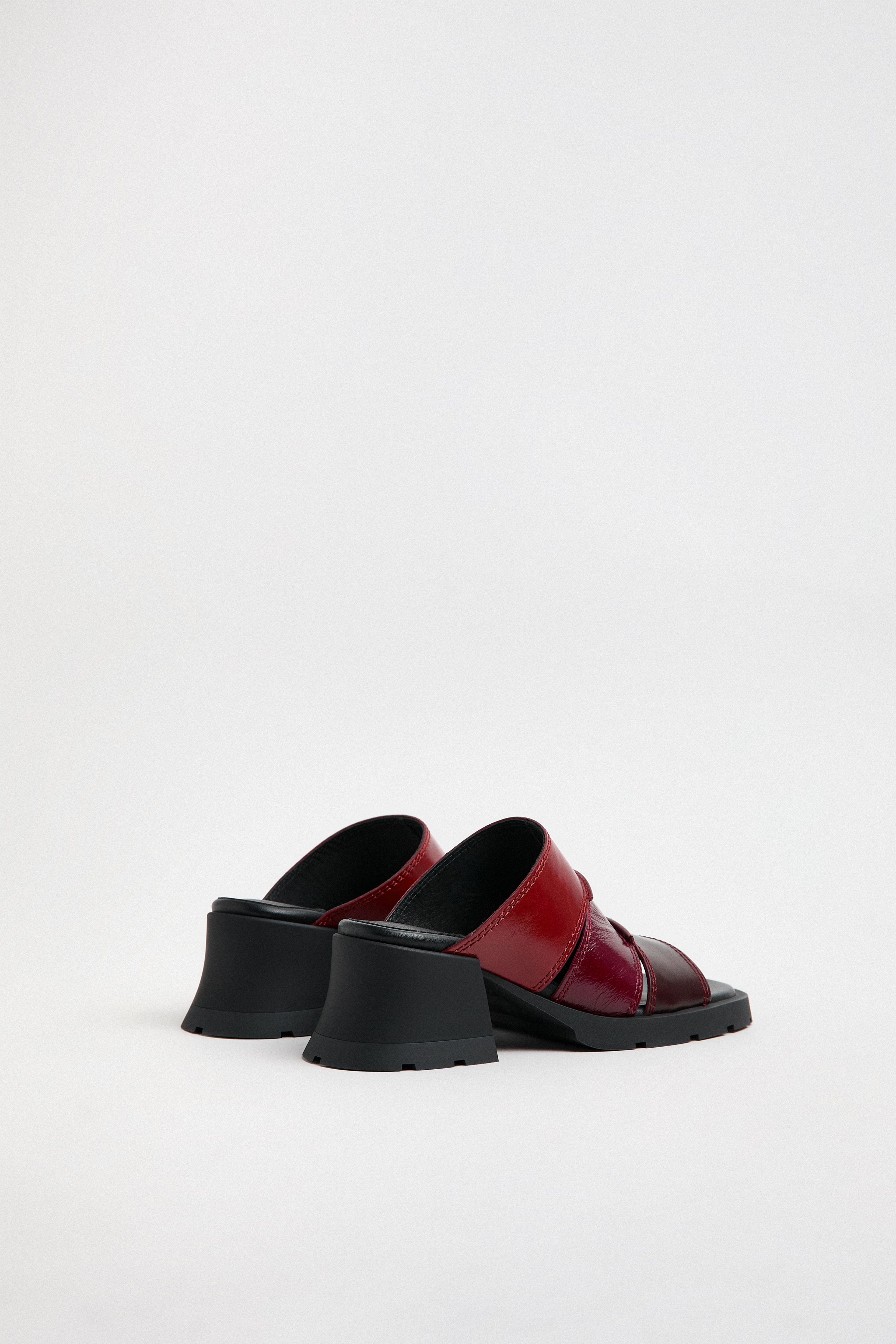 Jadzia Burgundy Patchwork Red Sandals | Miista | Designed & Handmade in Europe