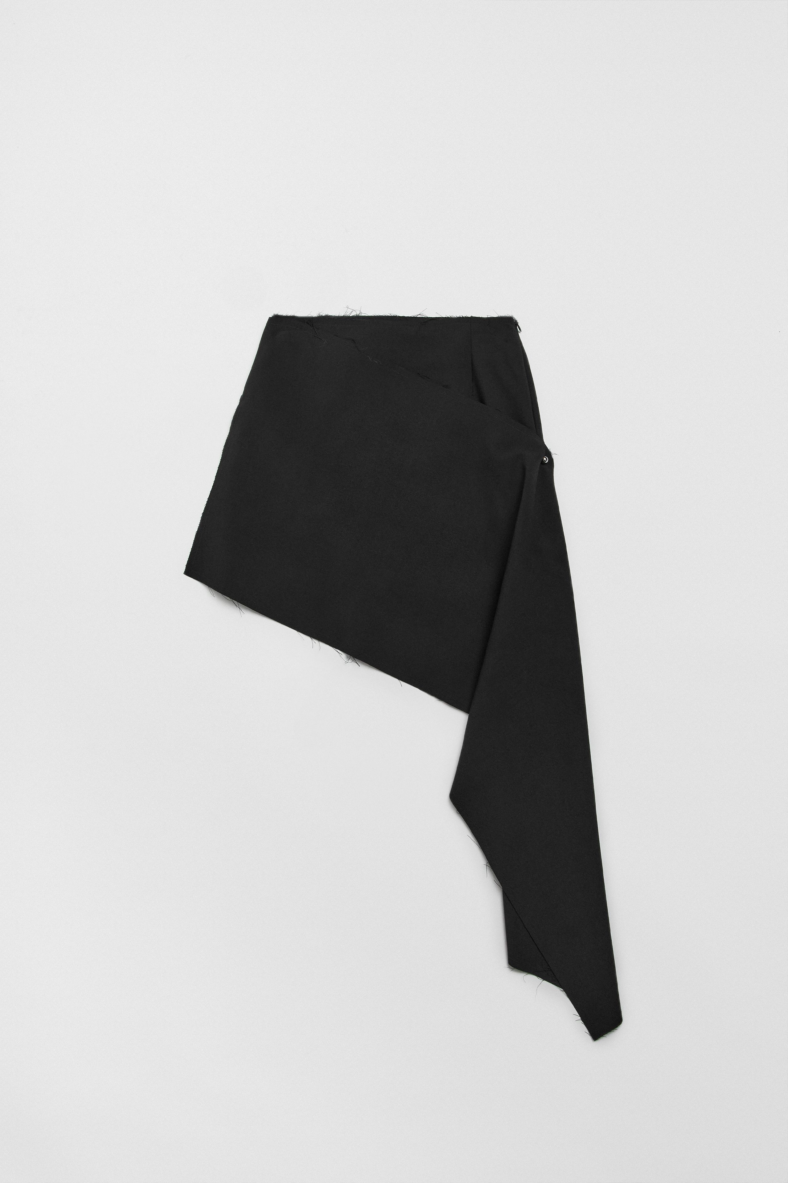Anselma Skirt - Black Wool Blend | Miista