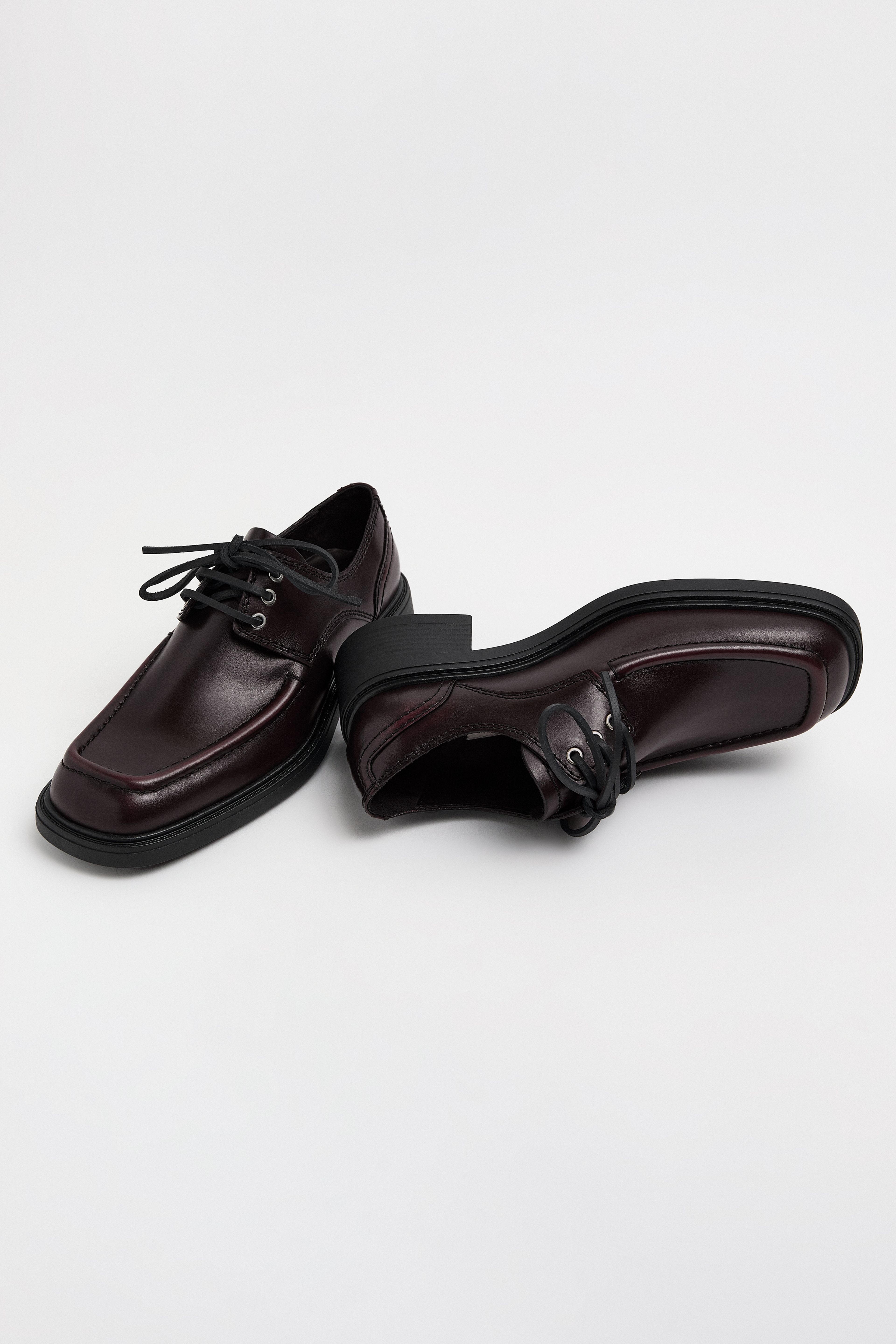 Karolien Loafers - Burgundy Leather Derby | Miista | Designed & Handmade in Europe