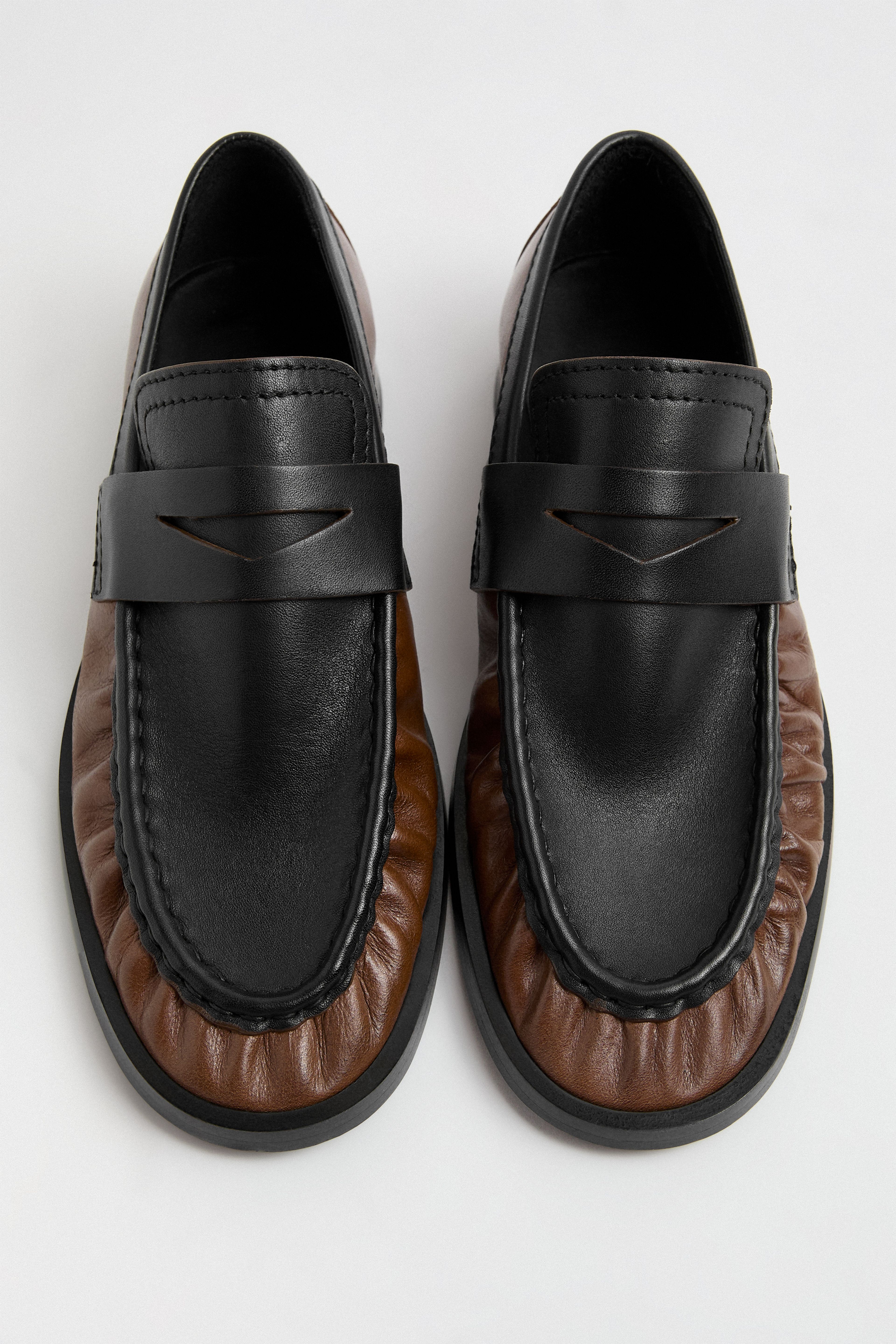 Zita Loafers - Tan Black Leather | Miista | Designed & Handmade in Europe