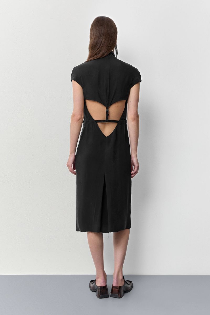 Zinna Black Backless Dress