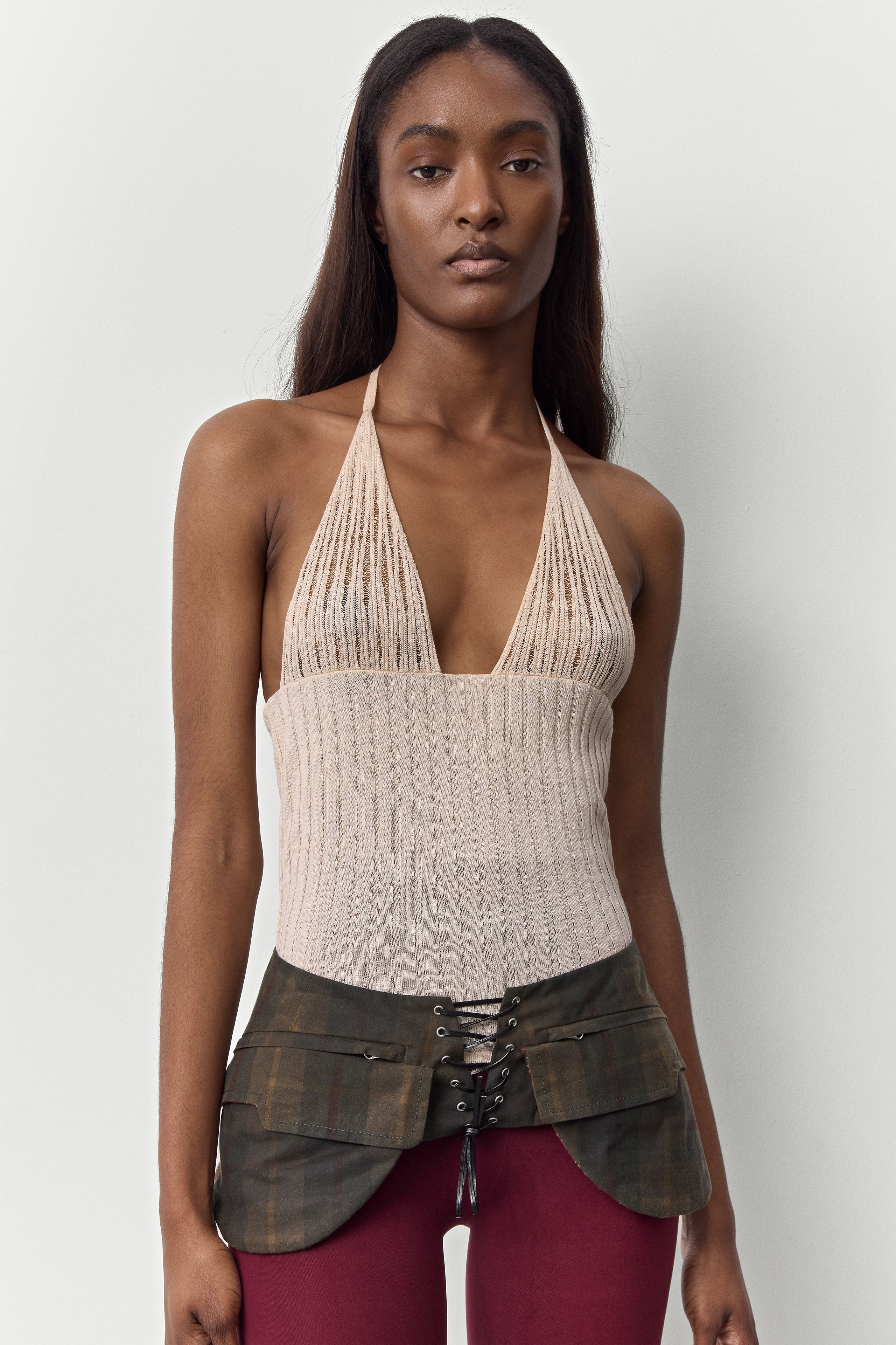 Romina Top - Ecru Cotton Blend | Miista