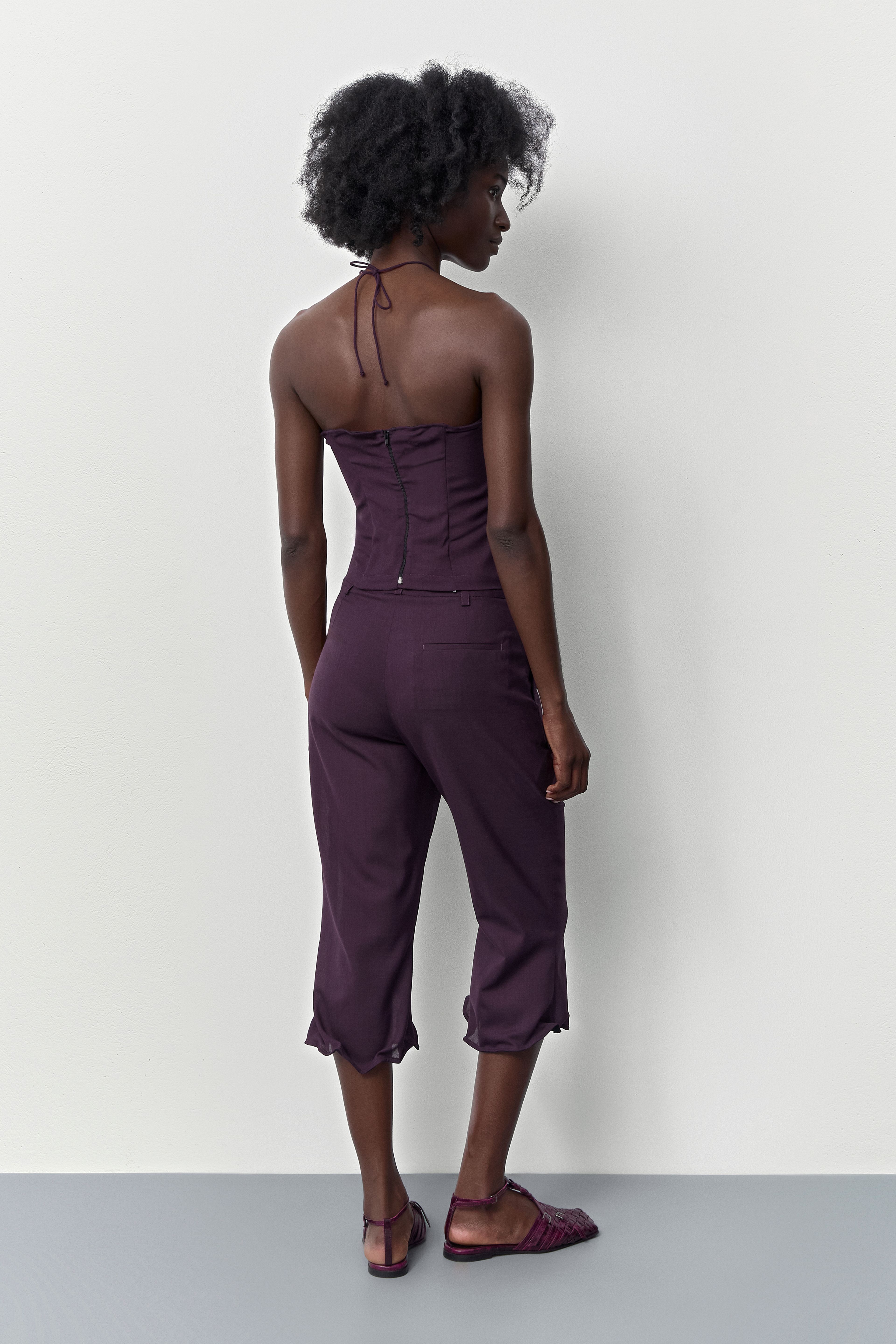 Exene Fig Capri Trousers | Miista | Designed & Handmade in Europe