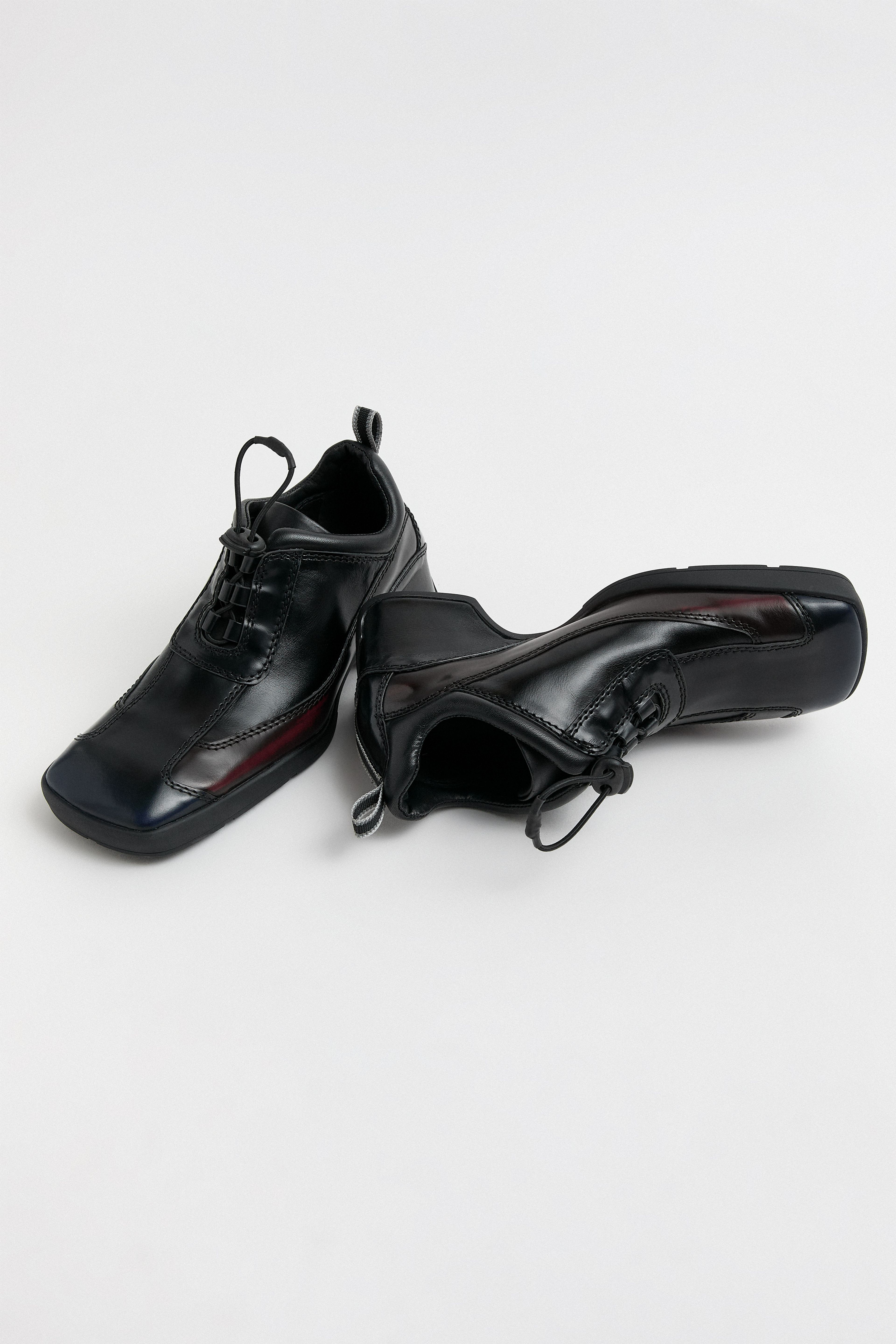 Shila Black Heeled Burgundy Brush Off Sneaker | Miista | Designed & Handmade in Europe