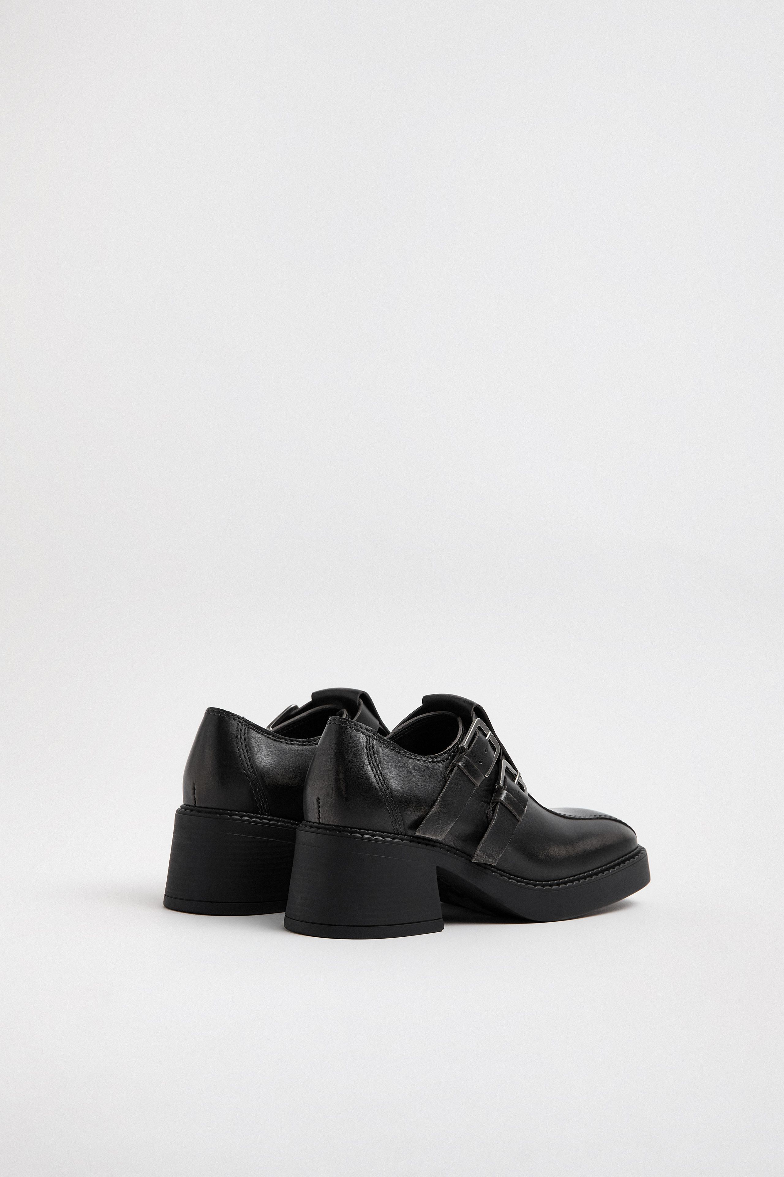 Aurelia Brogues - Dark Grey Brush Off Leather | Miista