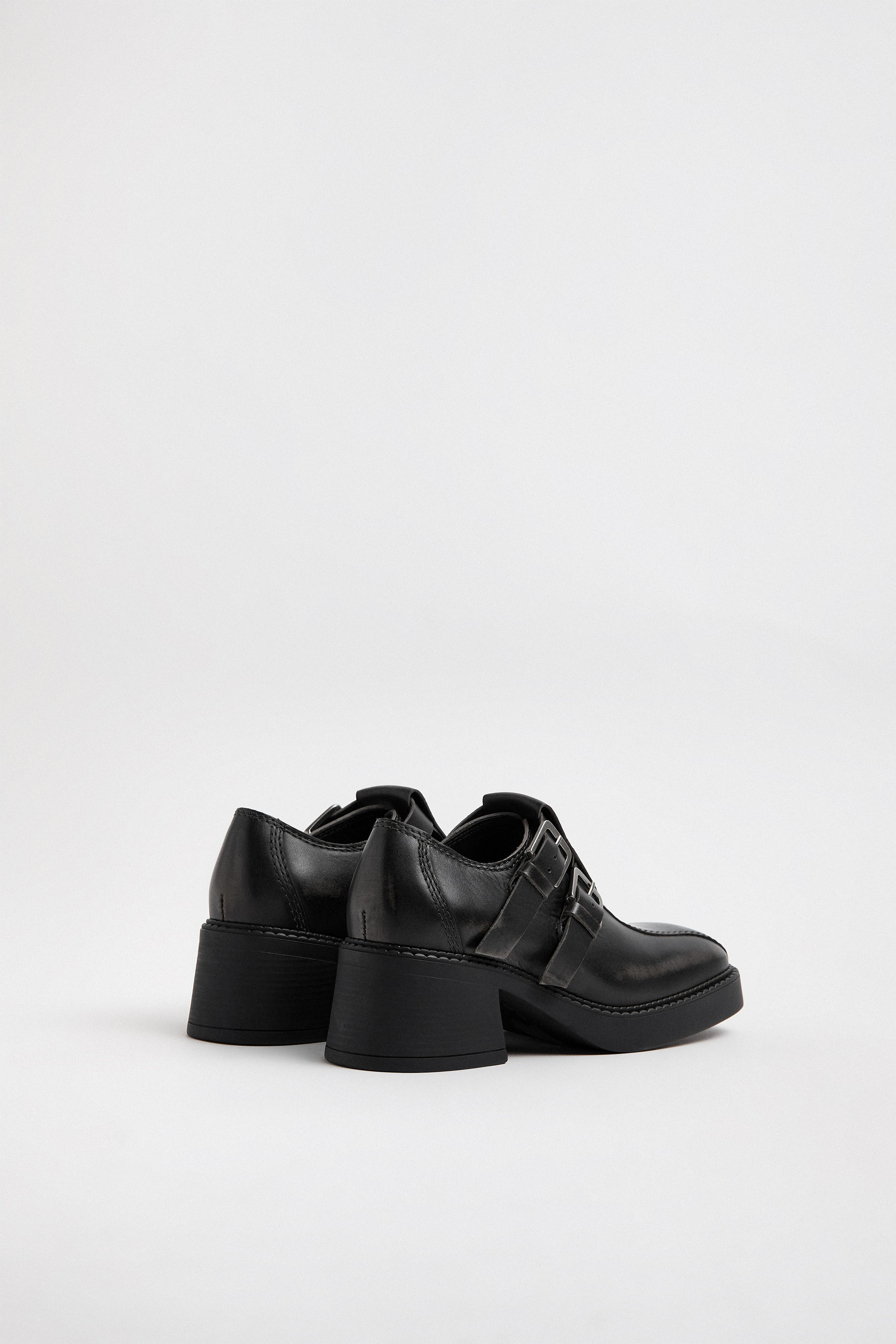 Aurelia Black And Grey Buckled Brogues | Miista | Designed & Handmade in Europe