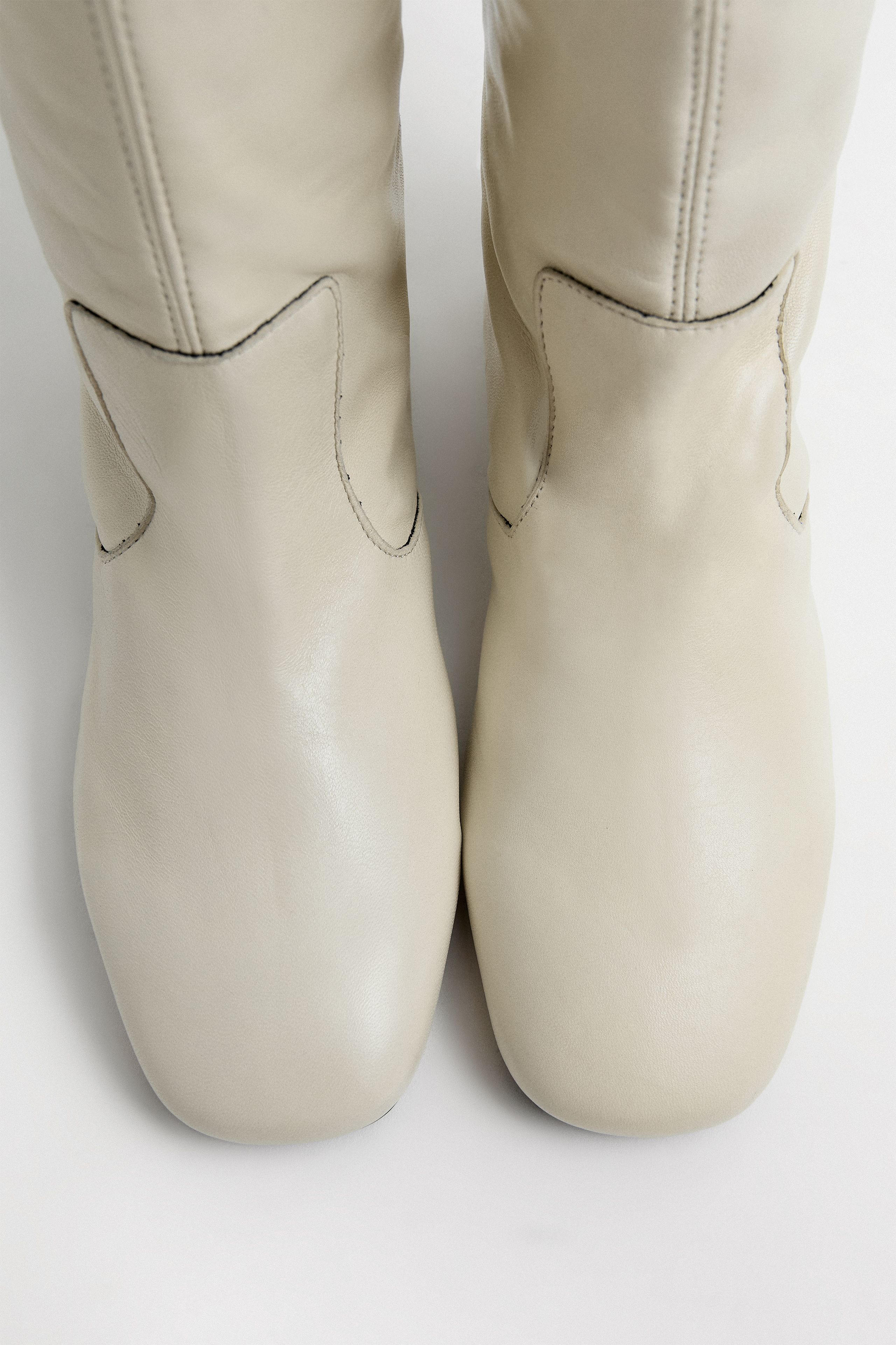 Karola Boots - Cream Nappa Leather | Miista