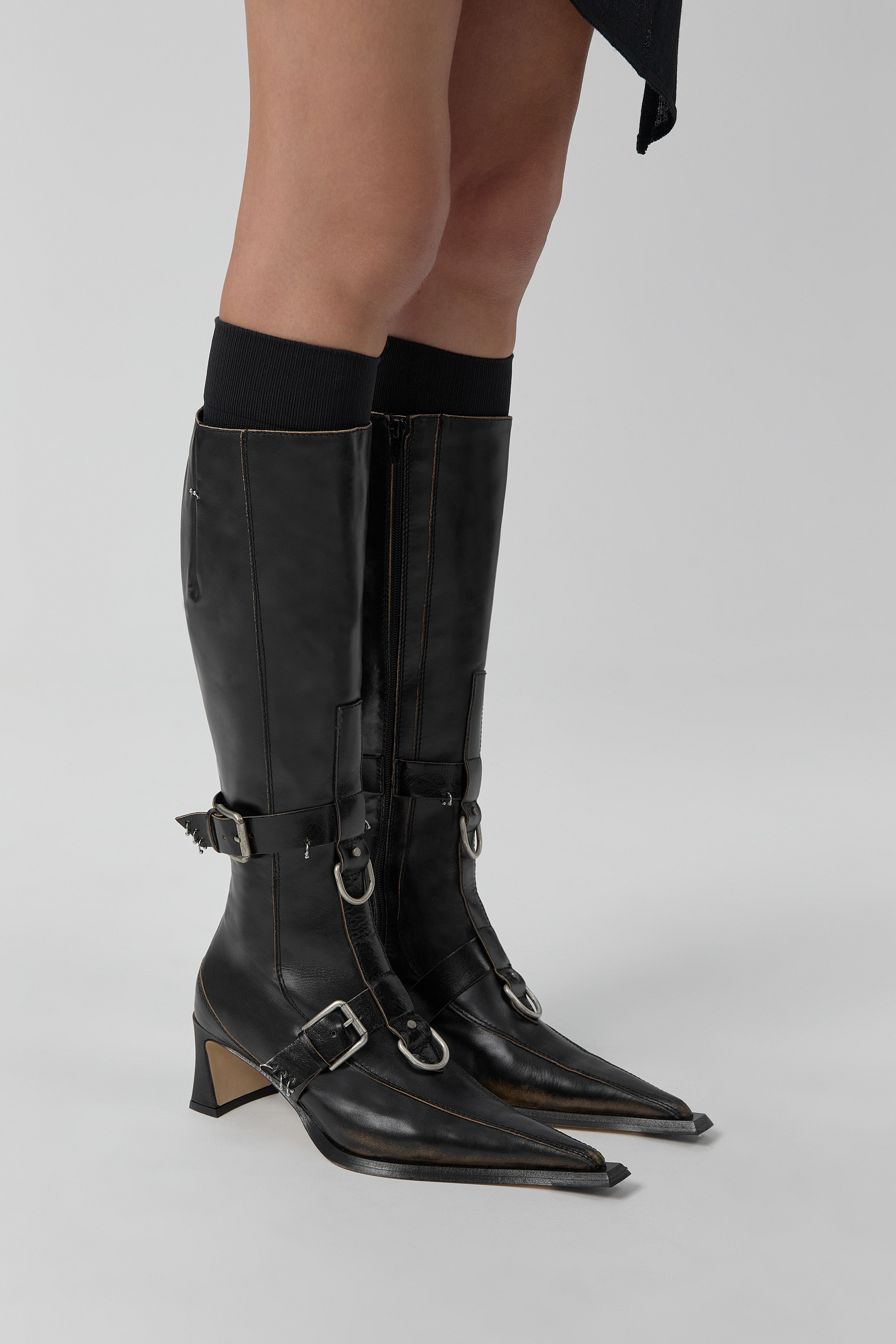 Eliya Boots - Brown Brush Off Leather | Miista | Designed & Handmade in Europe