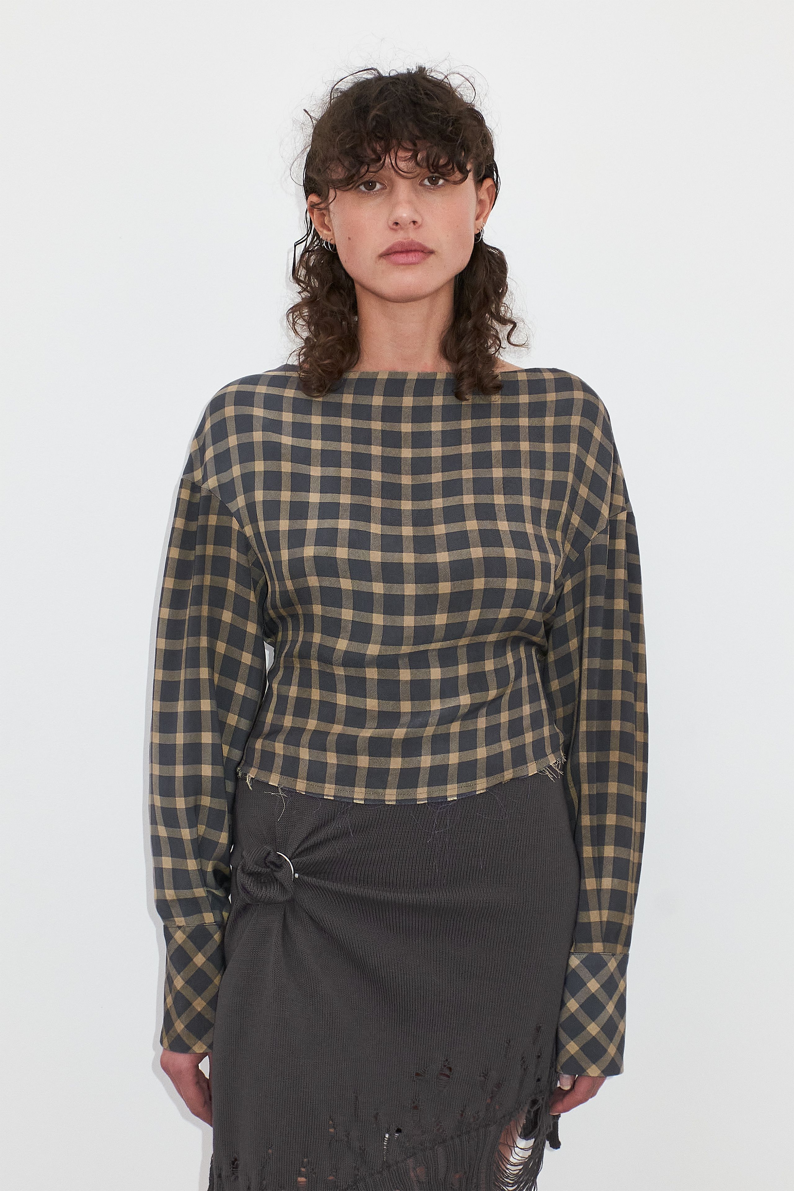 stina スティナ　pull-on skirt / light gray stina / pull-on skirt / light gray