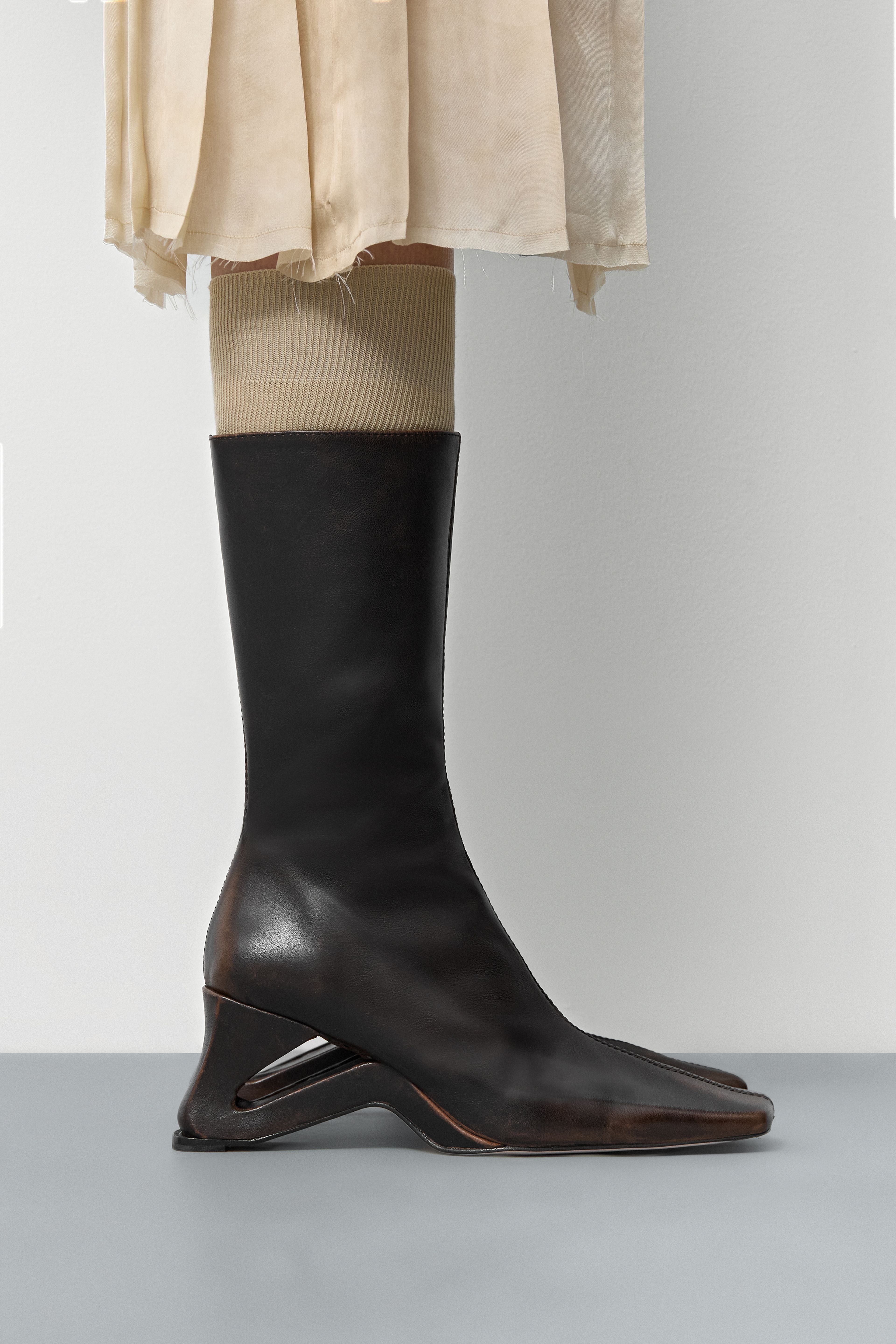Sulay Brushed Brown Boots | Miista | Designed & Handmade in Europe
