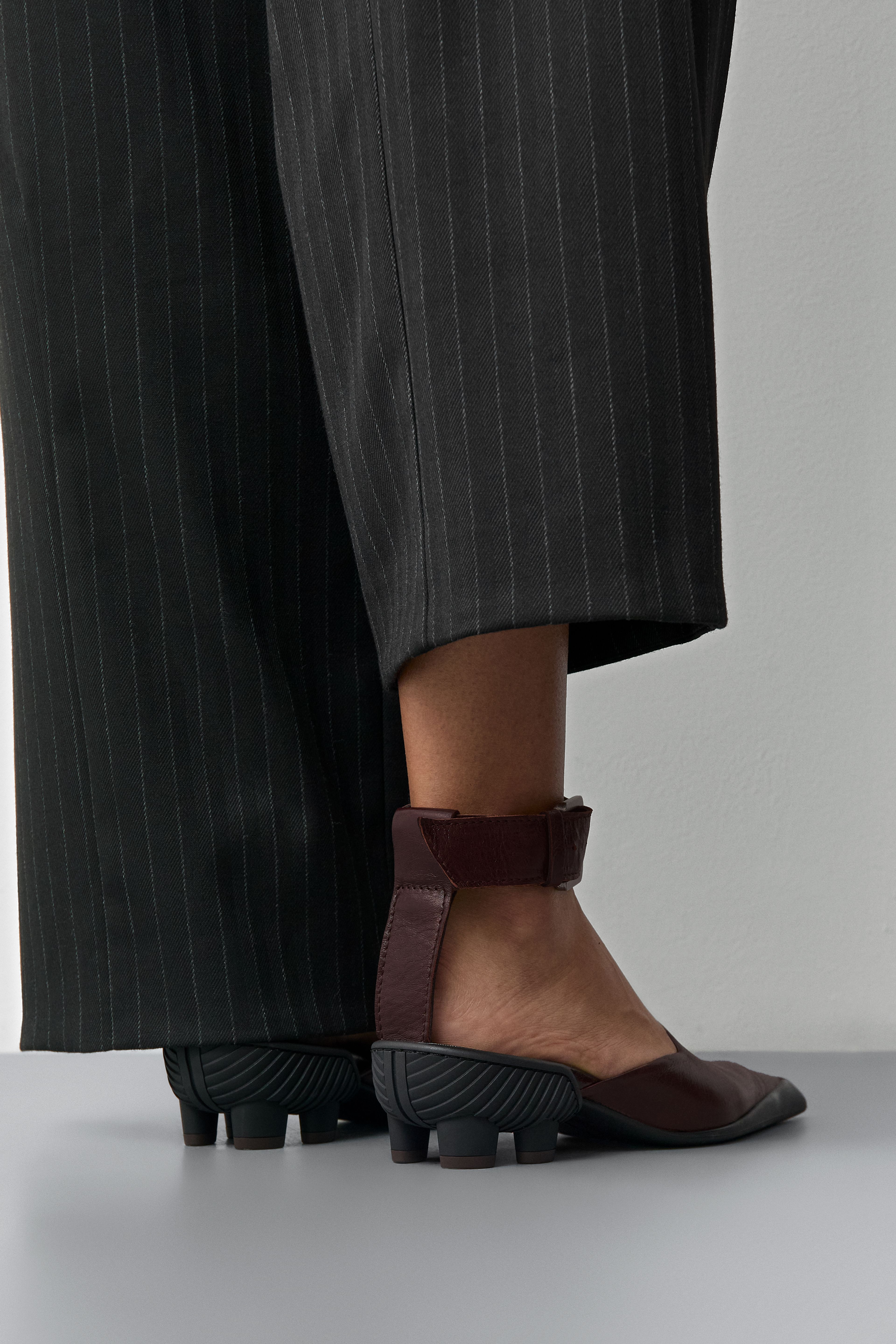 Talla Dark Brown Ankle Buckled Courts | Miista | Designed & Handmade in Europe