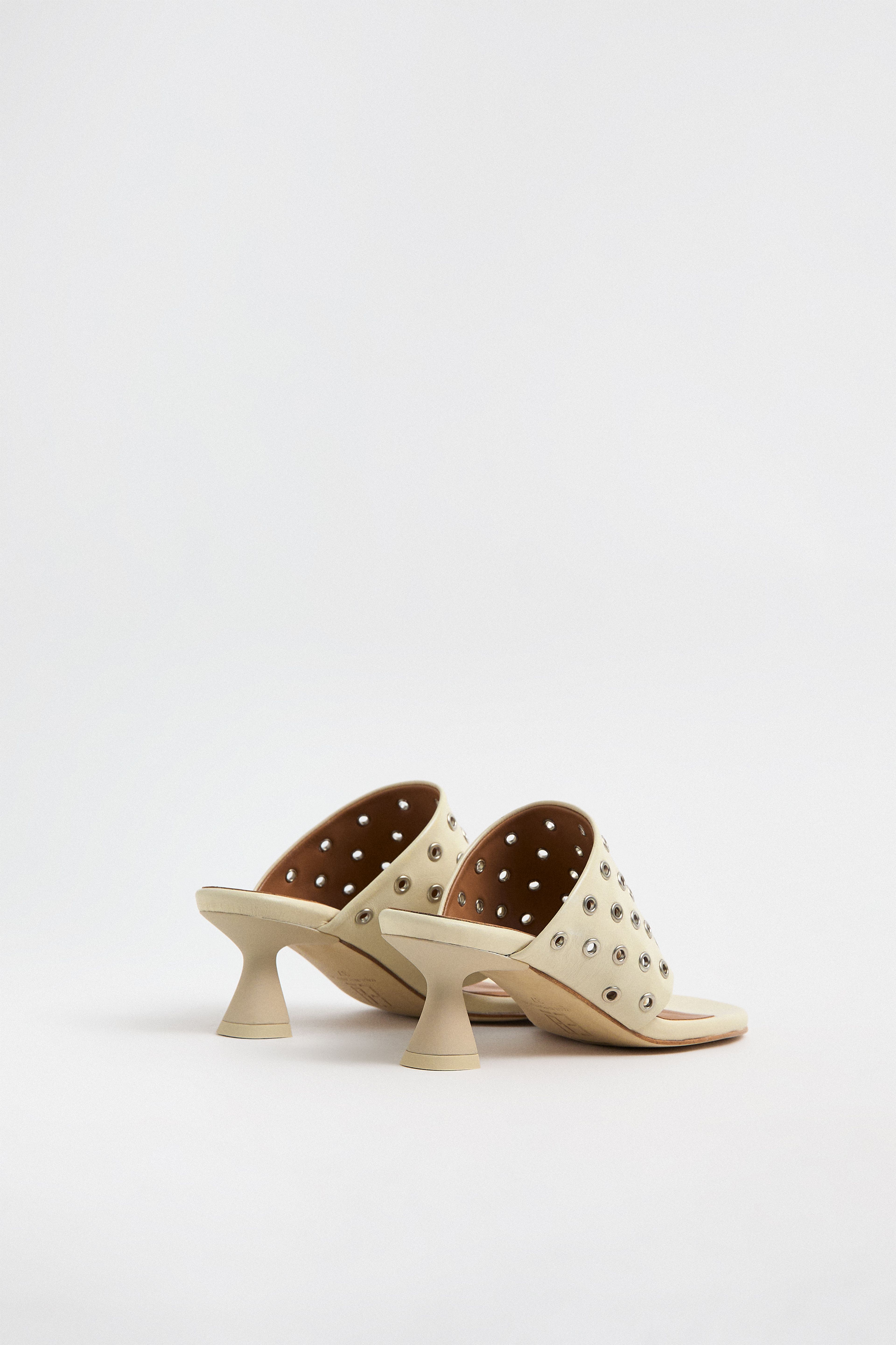 Cedella Cream Eyelets Sandals | Miista | Designed & Handmade in Europe
