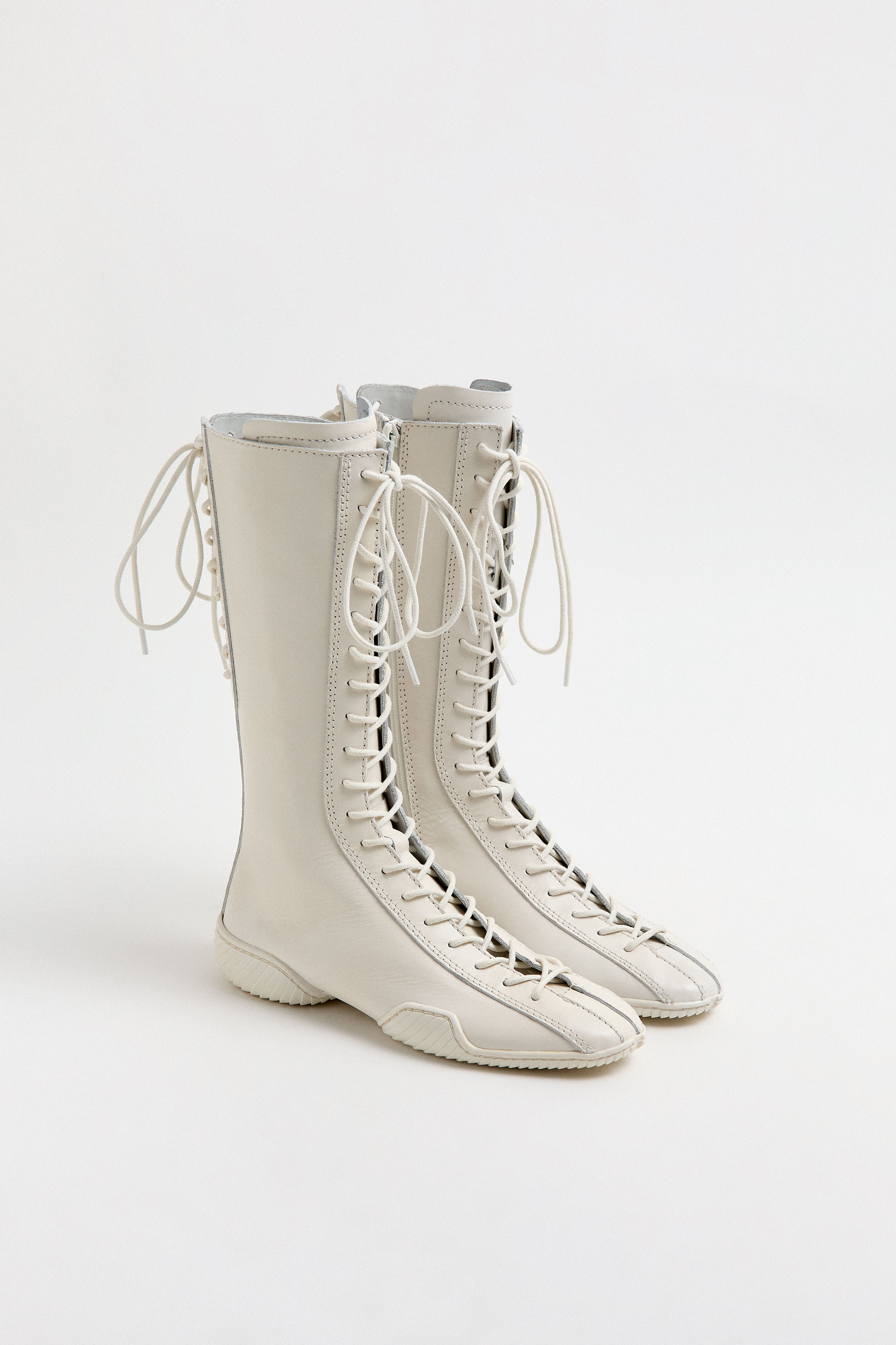 Imogen White Lace Sneaker Boots | Miista | Designed & Handmade in Europe