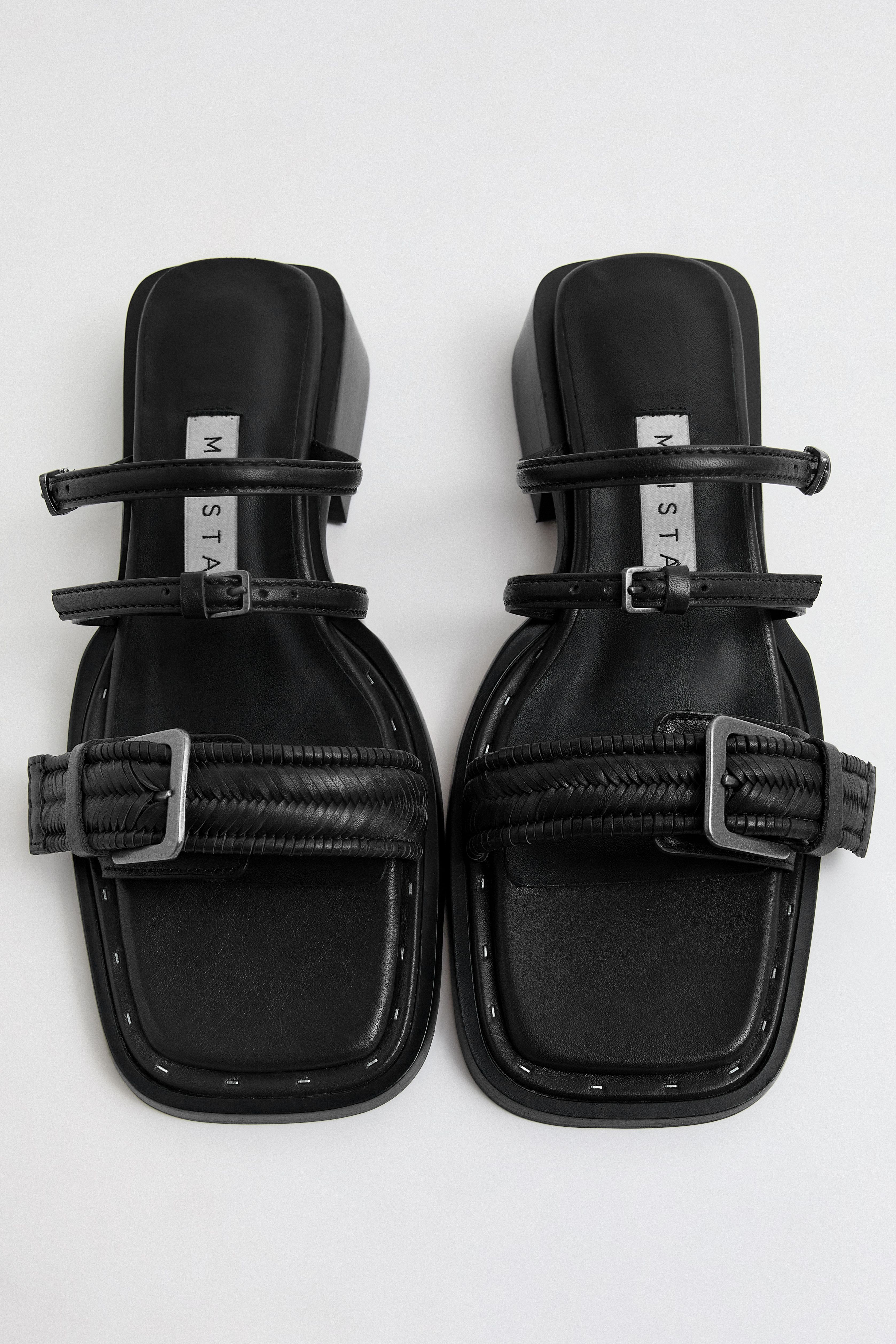 Nayah Black Buckled Sandals | Miista | Designed & Handmade in Europe
