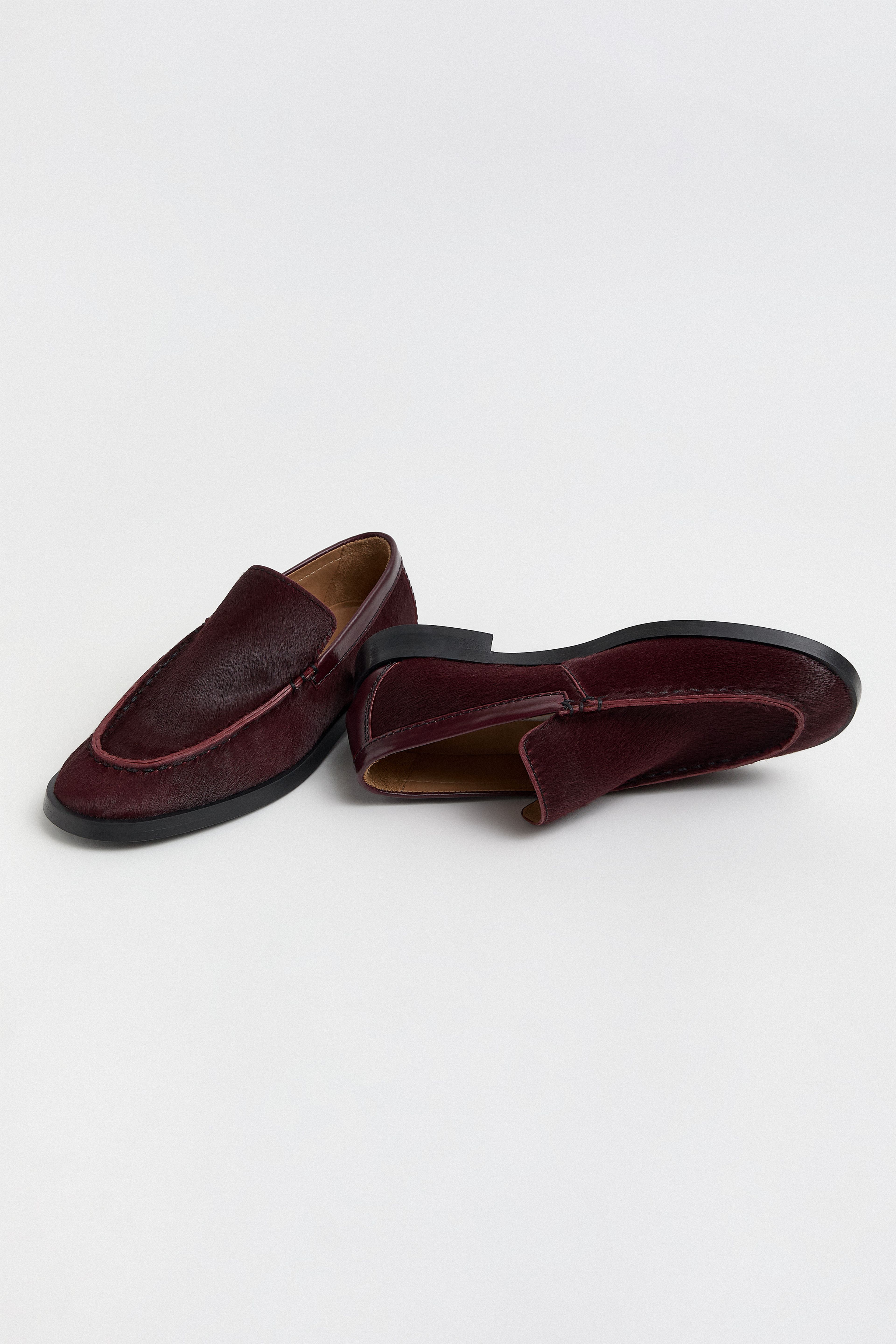Giobbe Burgundy Pony Hair Loafers | Miista | Designed & Handmade in Europe