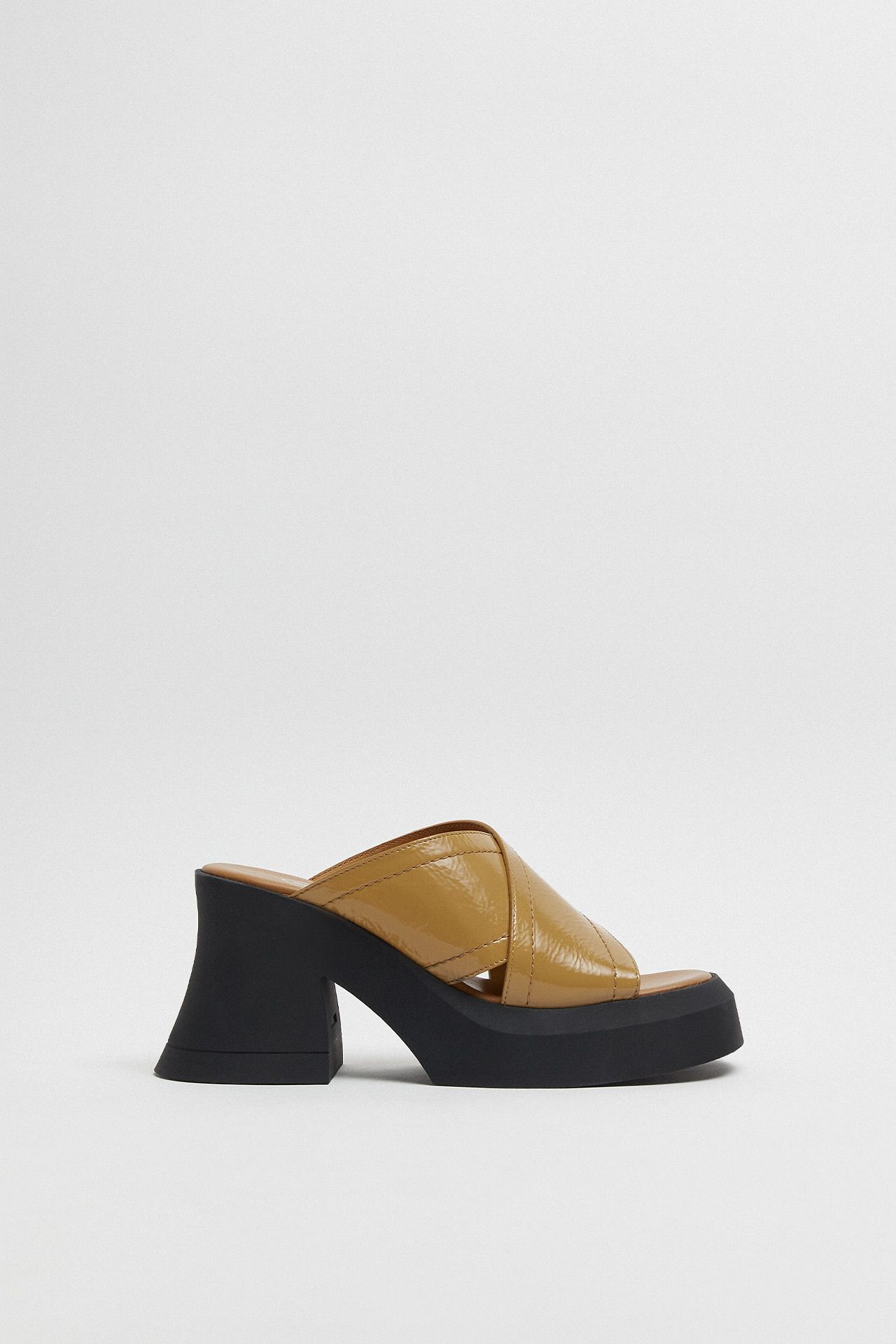Raissa Beige Mule Sandals | Miista