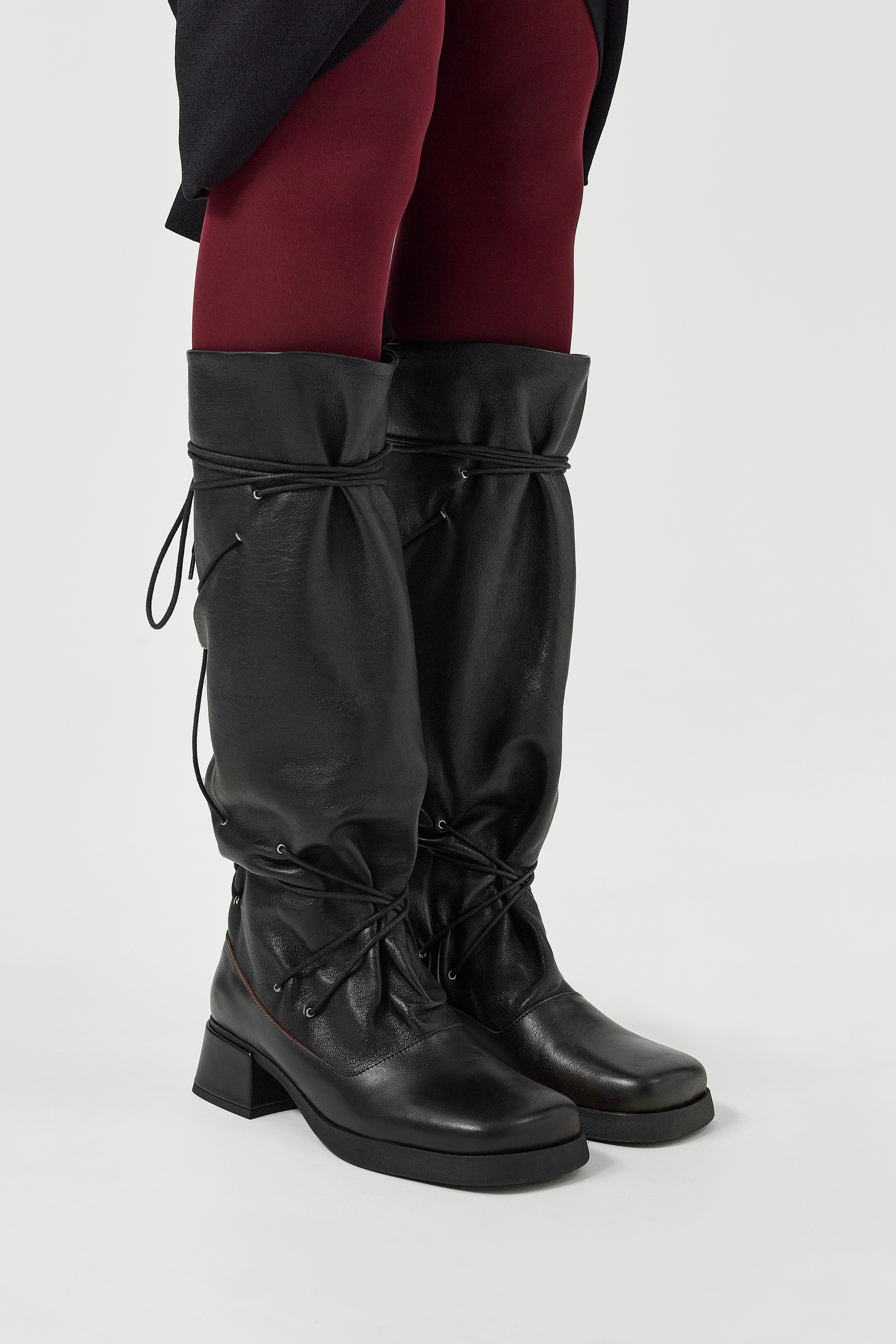 Alida Boots - Black Leather| Miista | Designed & Handmade in Europe