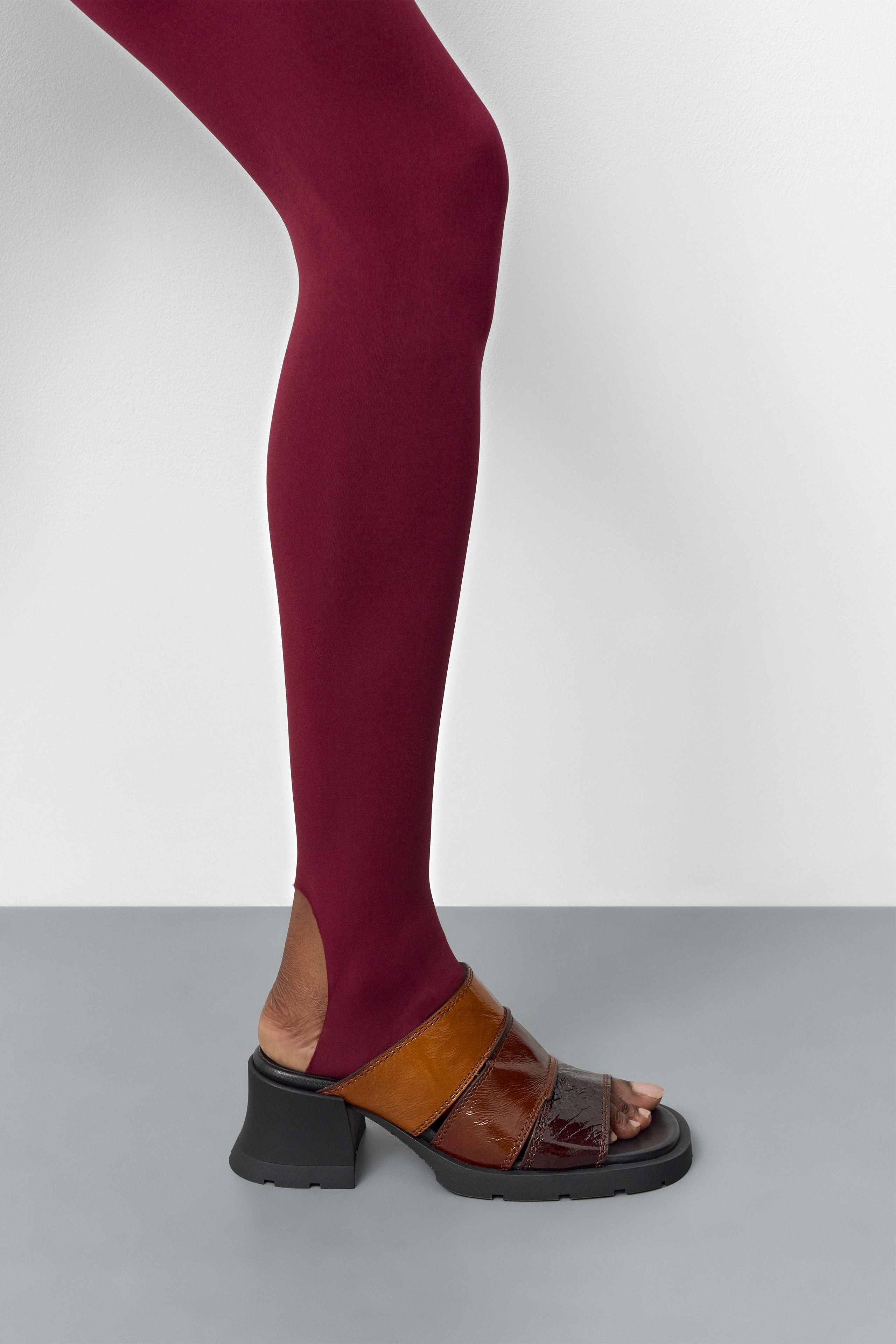 Jadzia Sandals - Brown Patchwork Shiny Leather | Miista