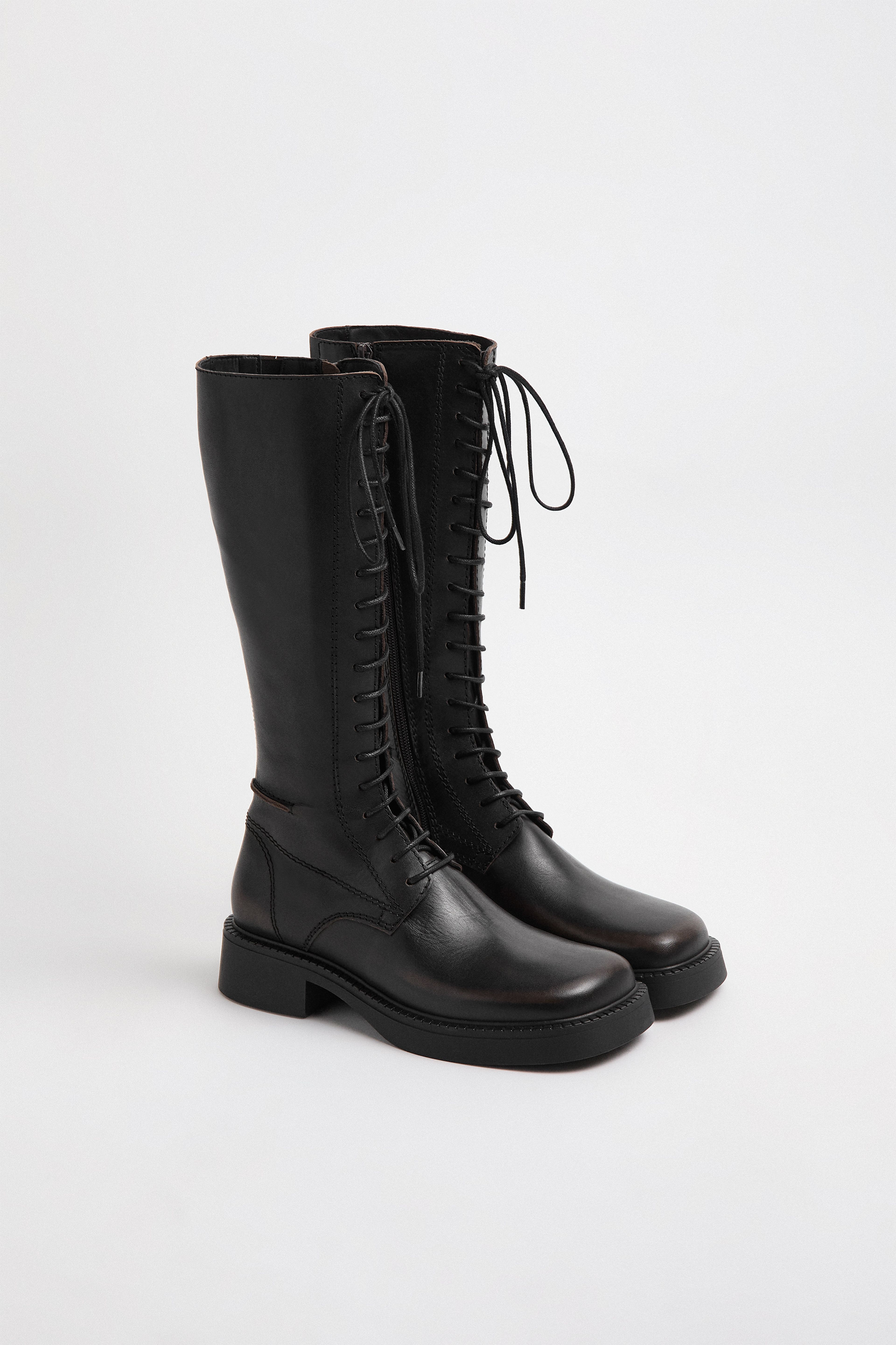 Abrama Brushed Brown Tall Boots | Miista | Designed & Handmade in Europe