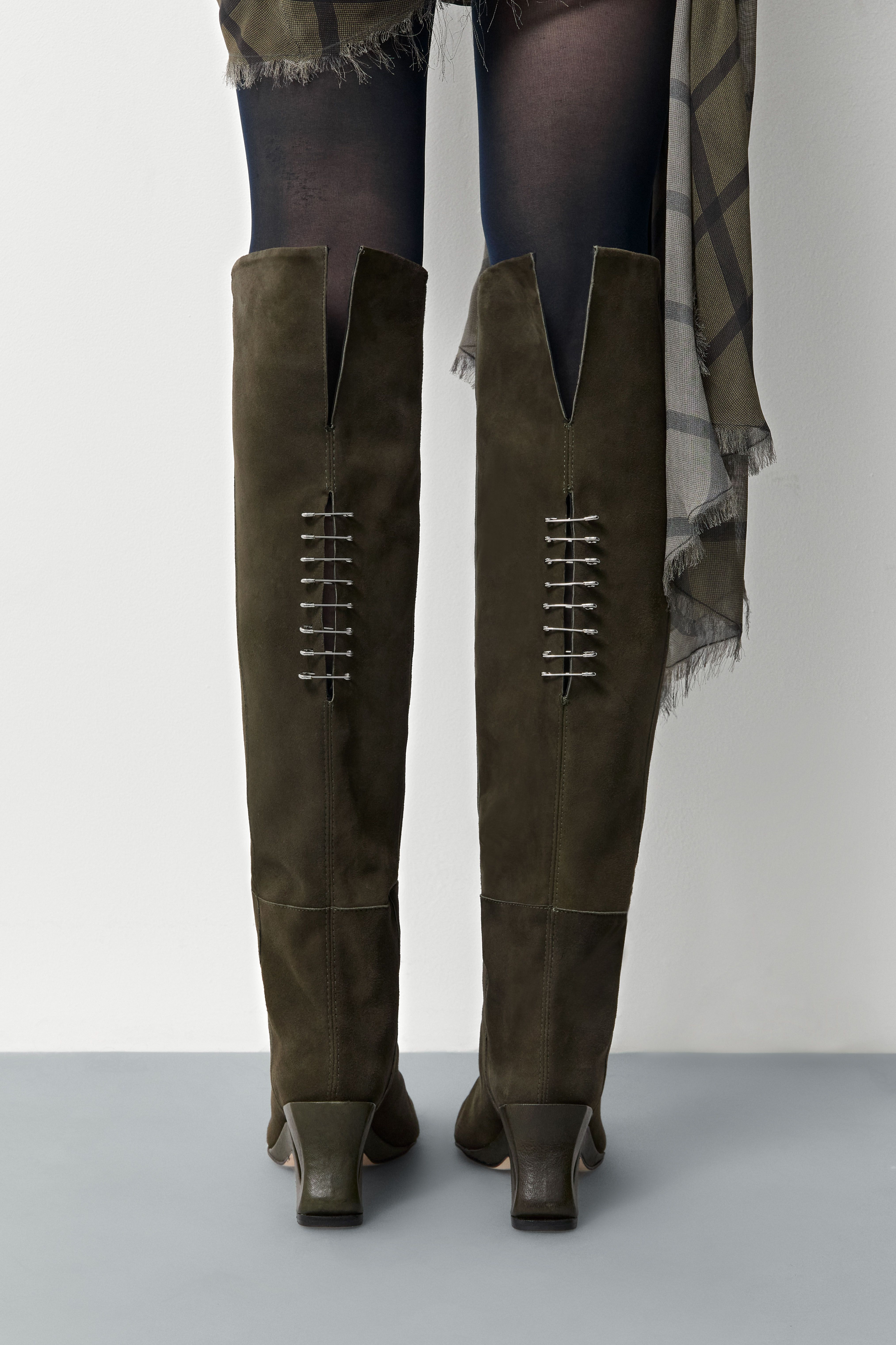 Leny Boots - Khaki Suede | Miista