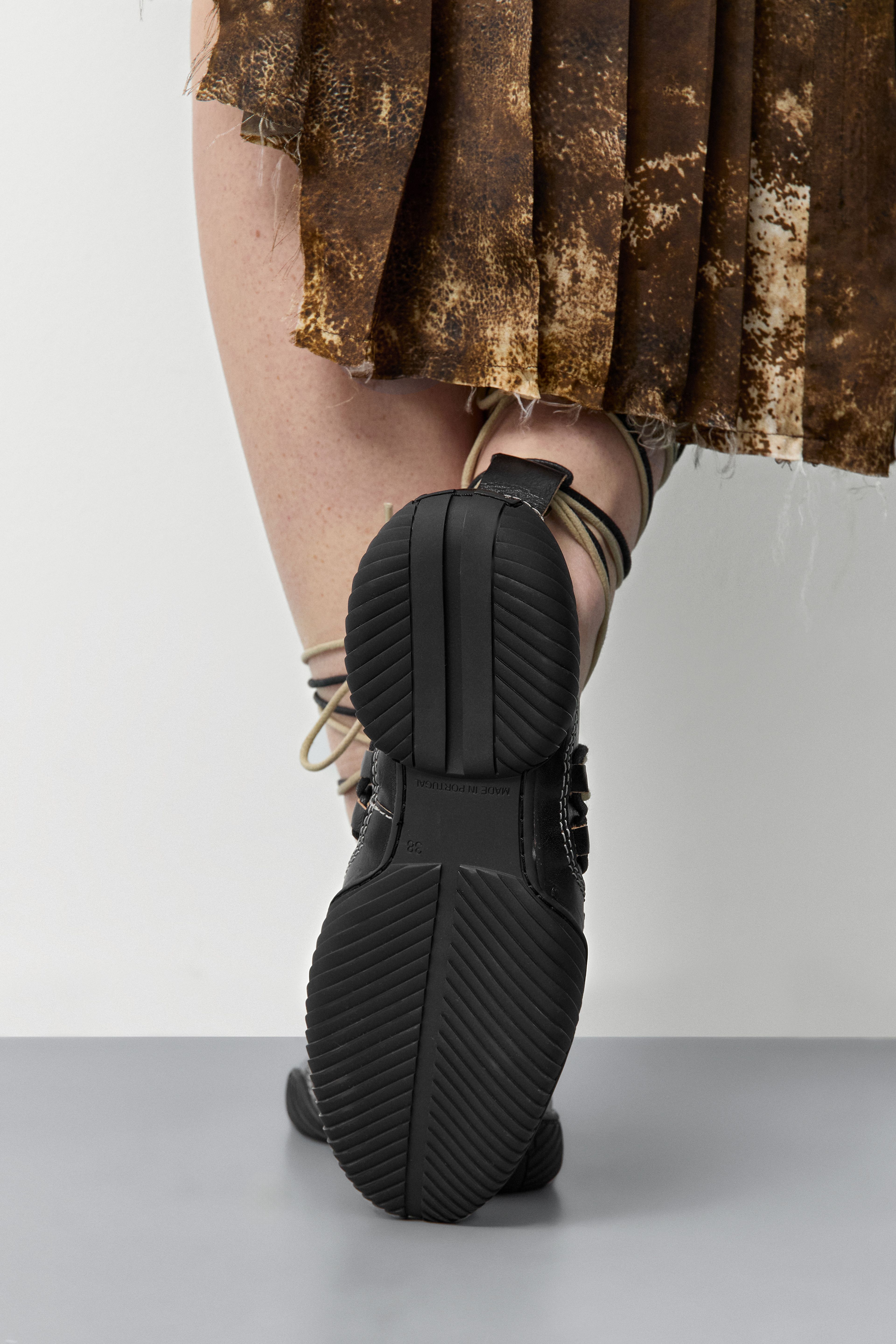 Norby Black Lace Sneakers | Miista | Designed & Handmade in Europe