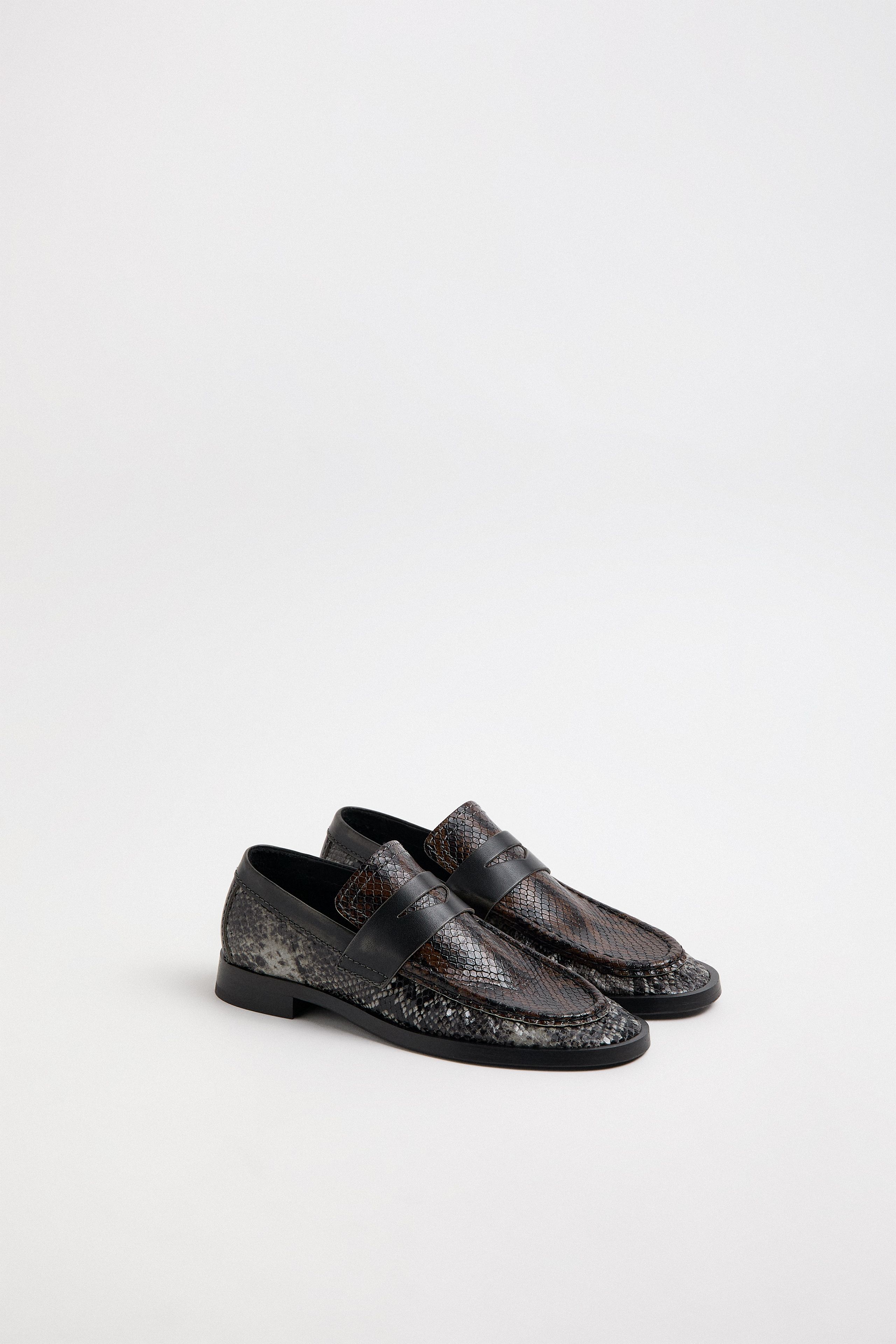 Zita Brown and Grey Moccasin Loafers | Miista | Designed & Handmade in Europe