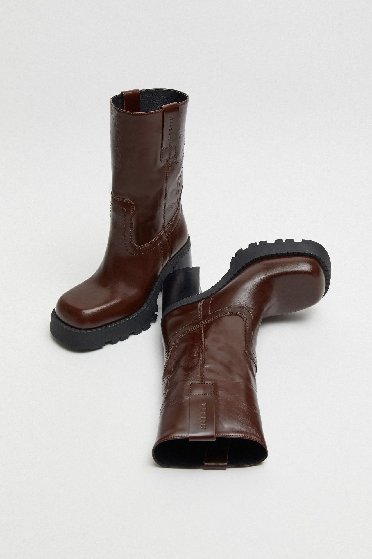 Daiane Brown Ankle Boots | Miista