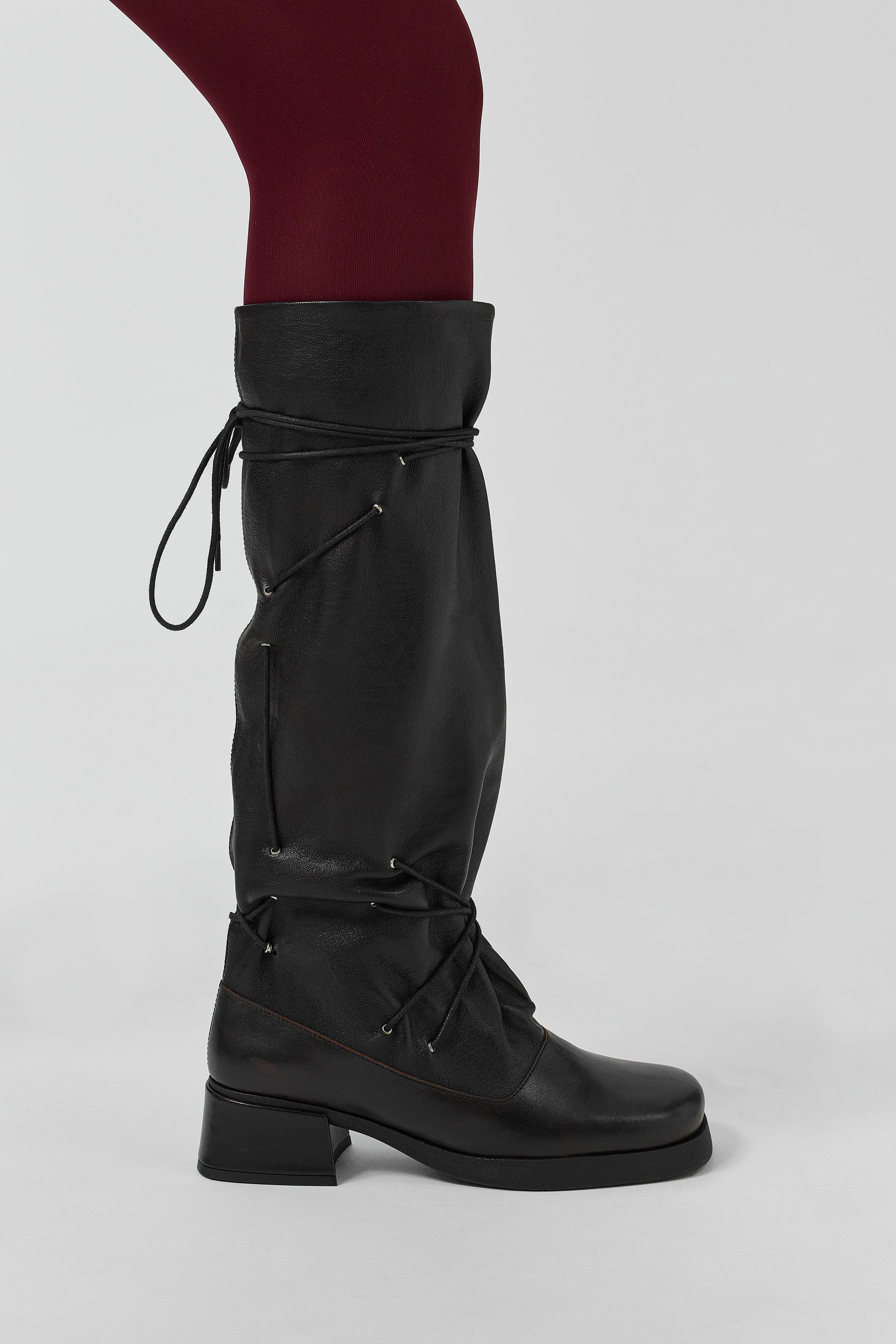 Alida Boots - Black Leather| Miista | Designed & Handmade in Europe