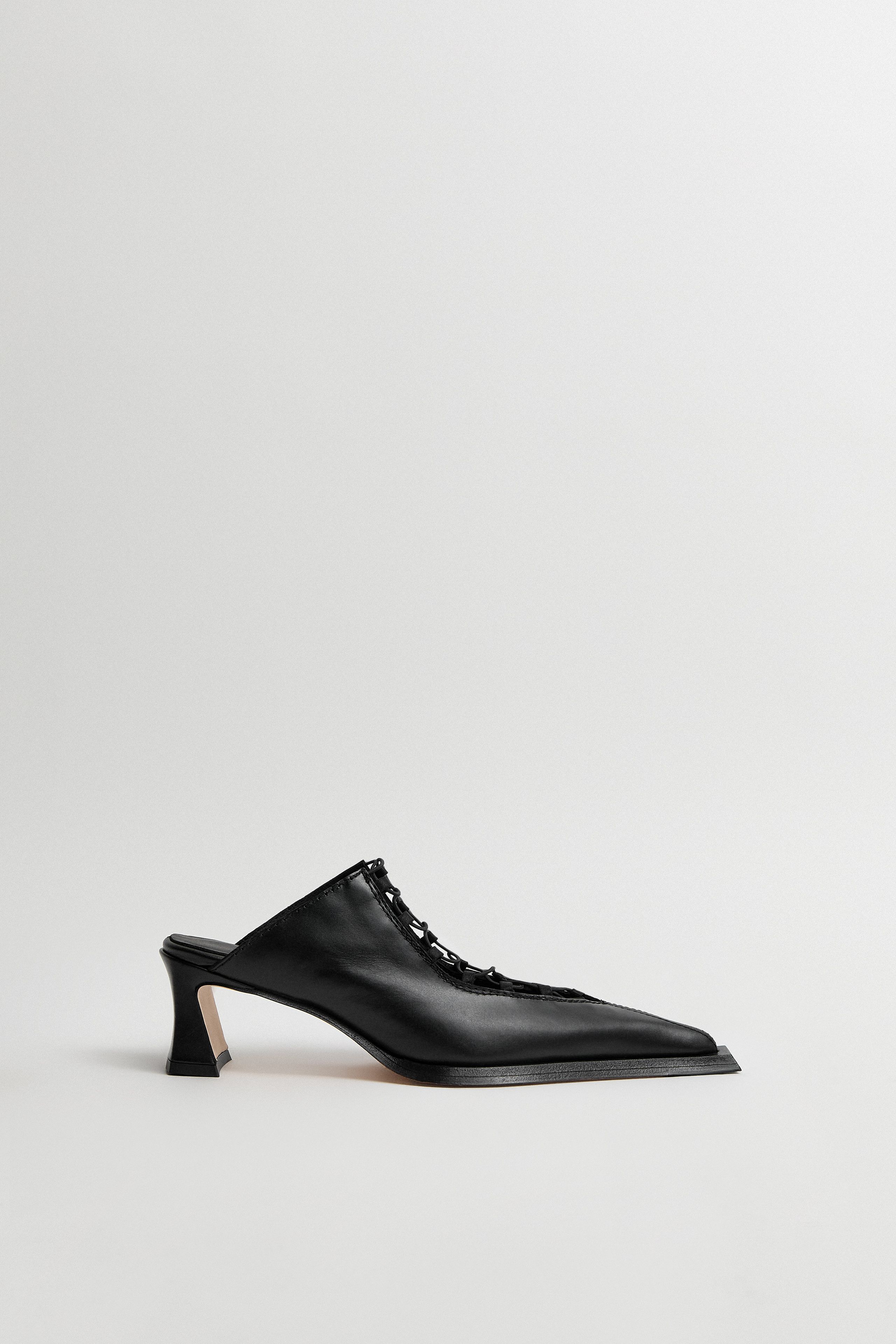Sherri Mules - Black Leather | Miista