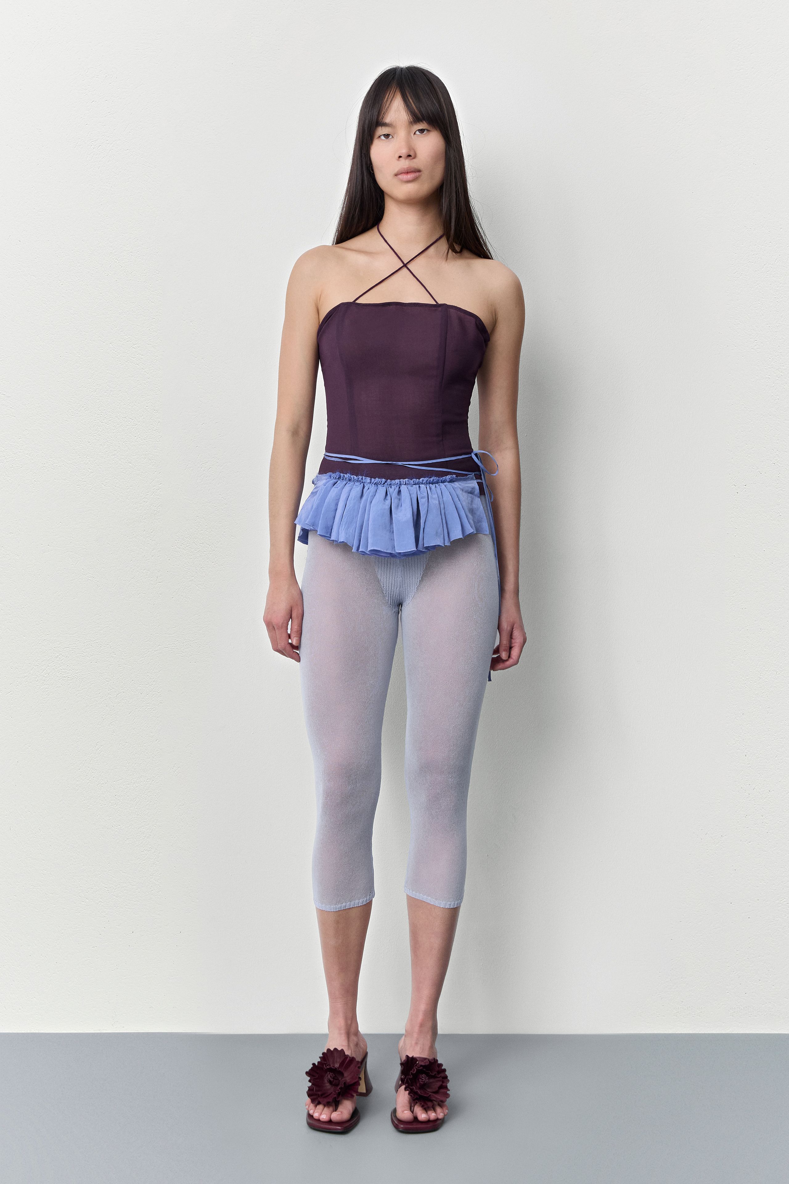 Fritza Sky Blue Capri Trouser | Miista | Designed & Handmade in Europe