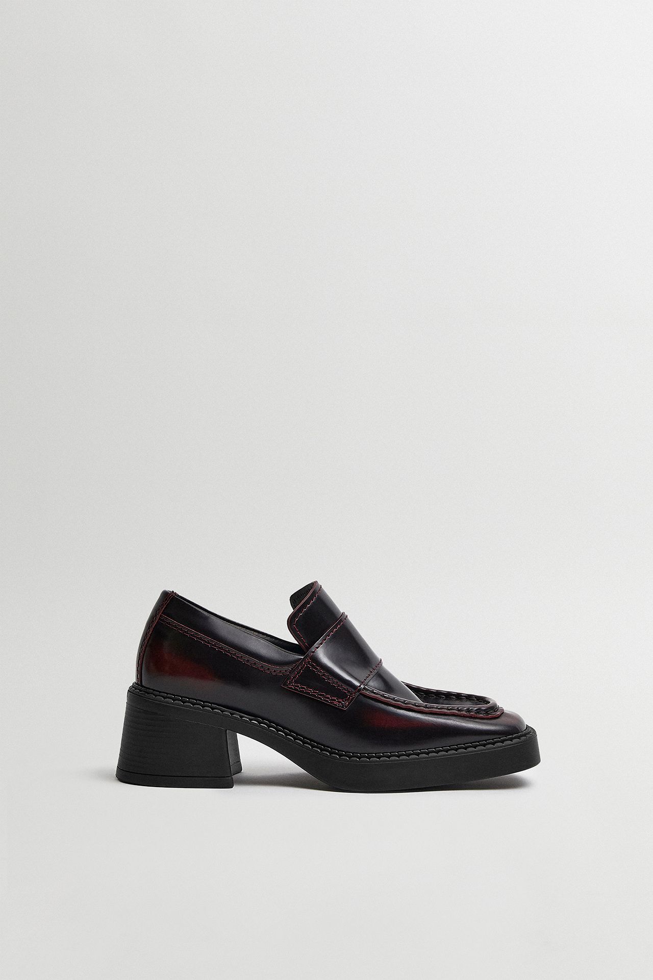 Karina Burgundy Black Loafers | Miista | Designed & Handmade in Europe