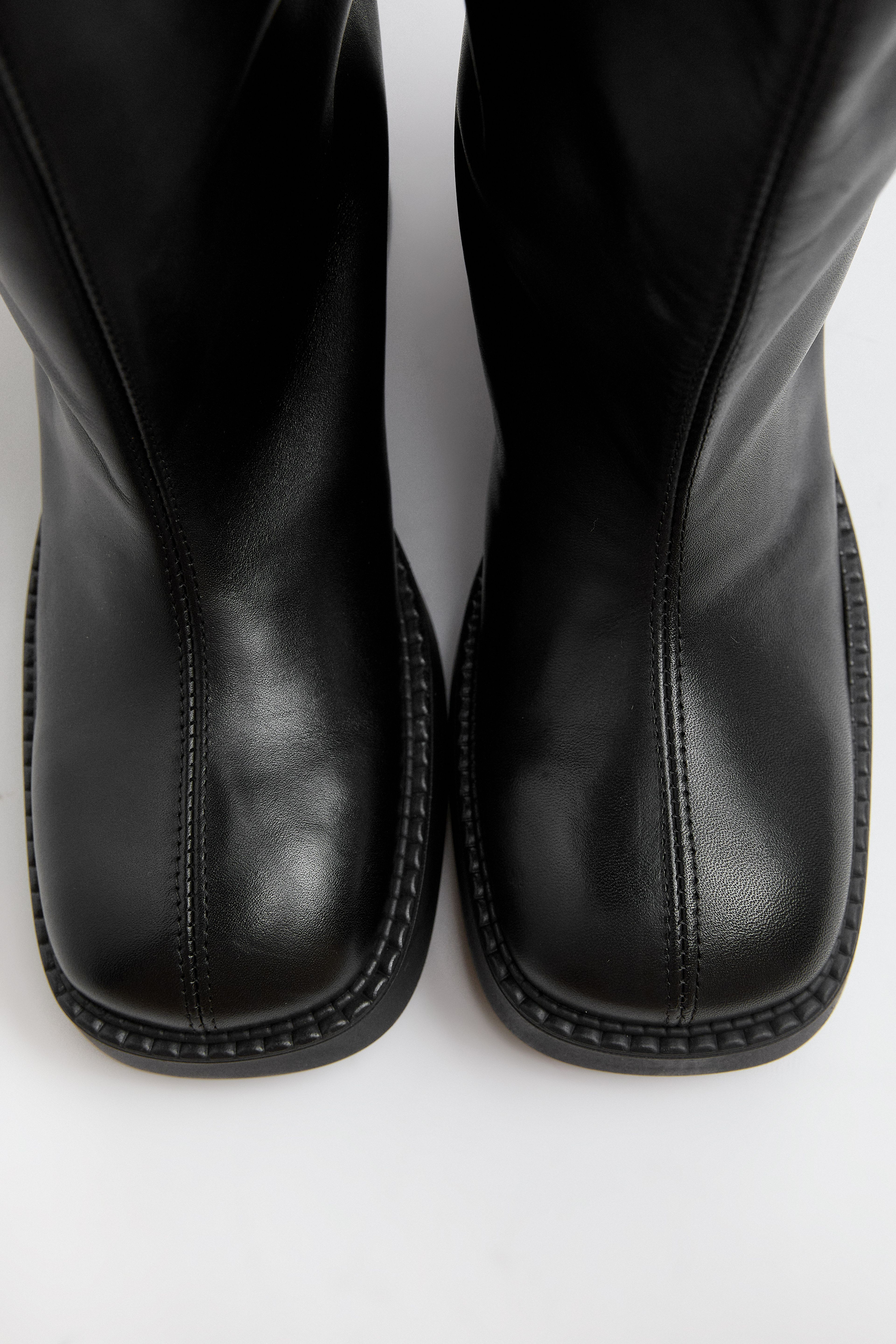 Kristel Boots - Black Fur Leather | Miista | Designed & Handmade in Europe
