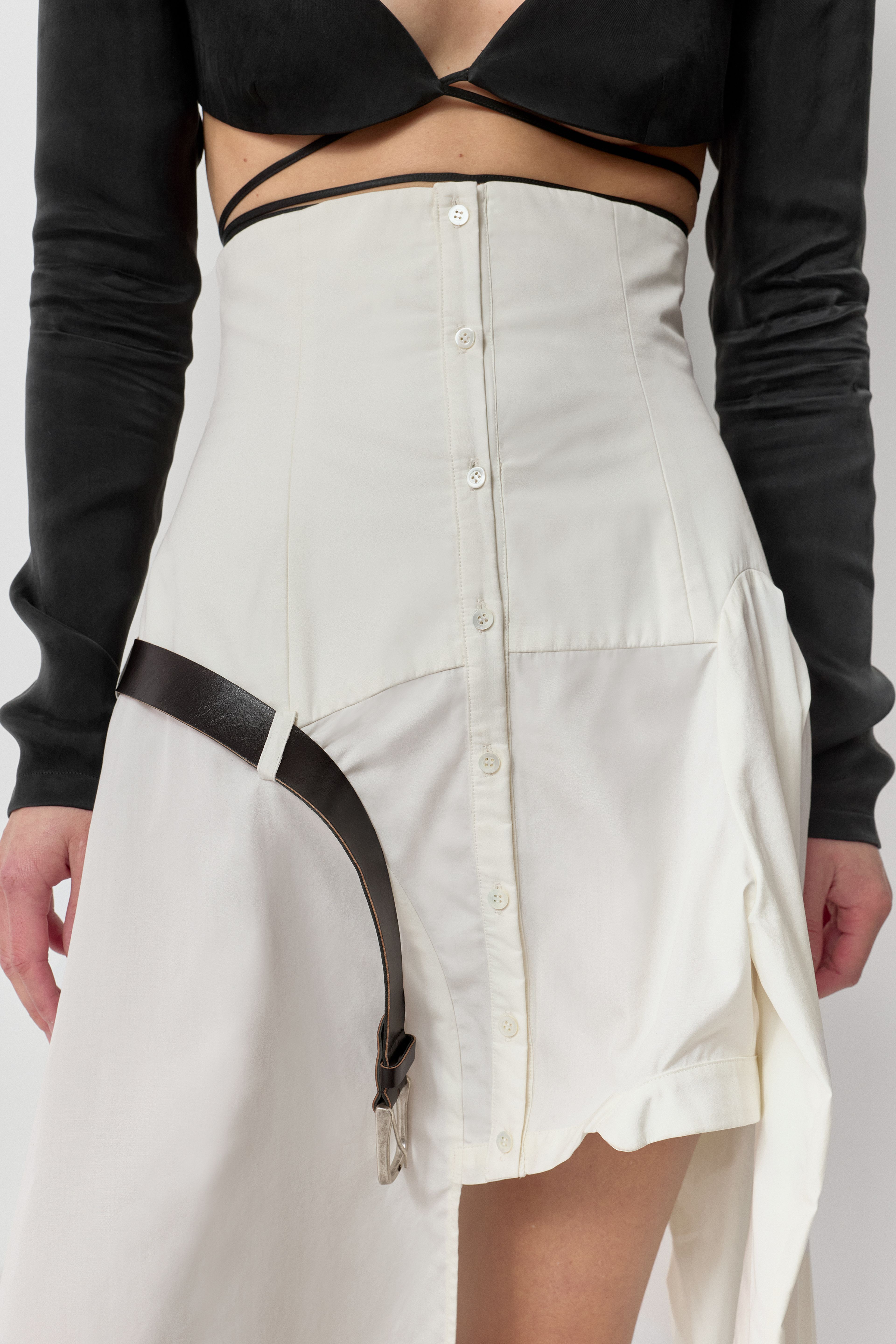 Andrea Skirt - Beige Cotton | Miista | Designed & Handmade in Europe