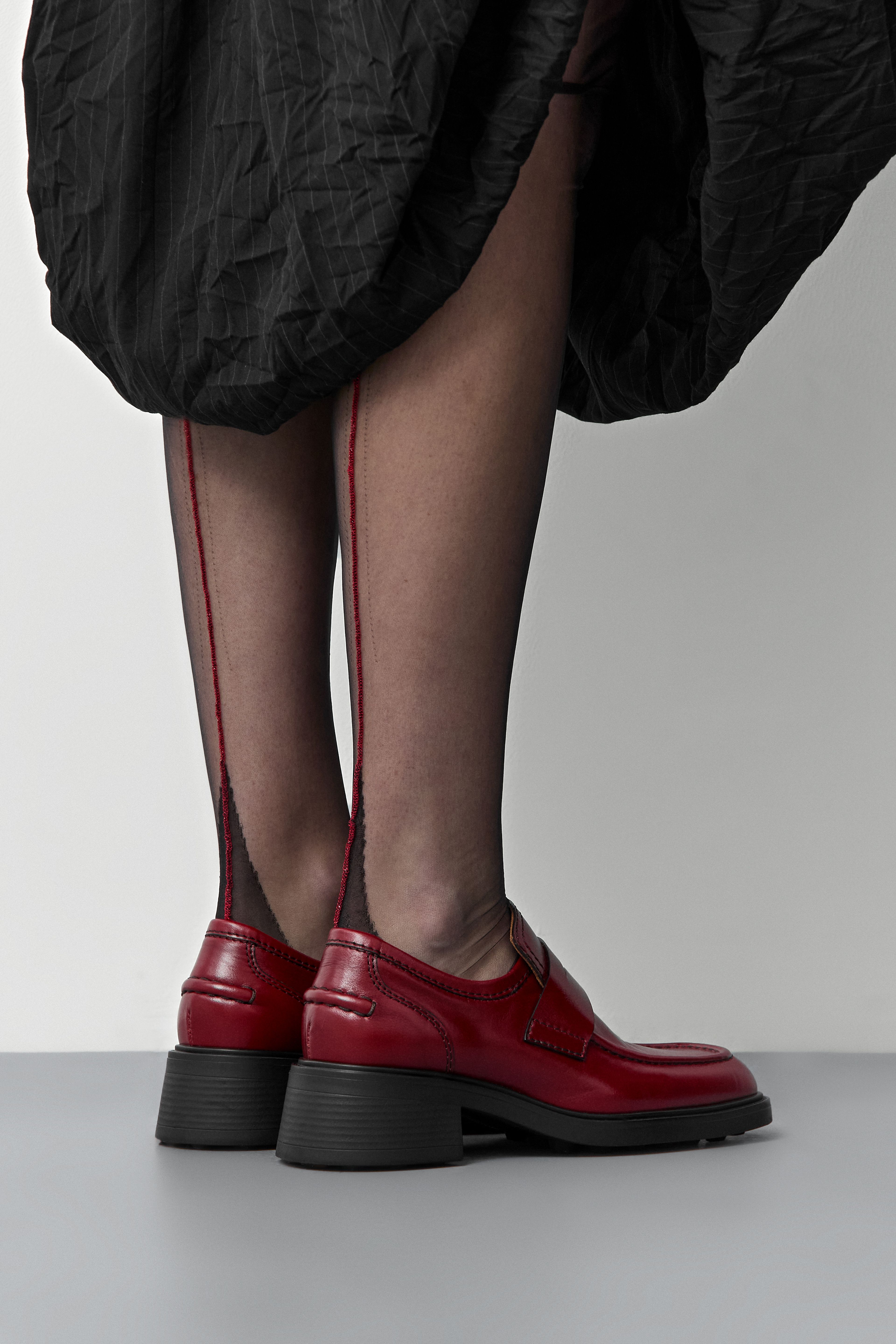 Amelia Red Penny Loafers | Miista | Designed & Handmade in Europe