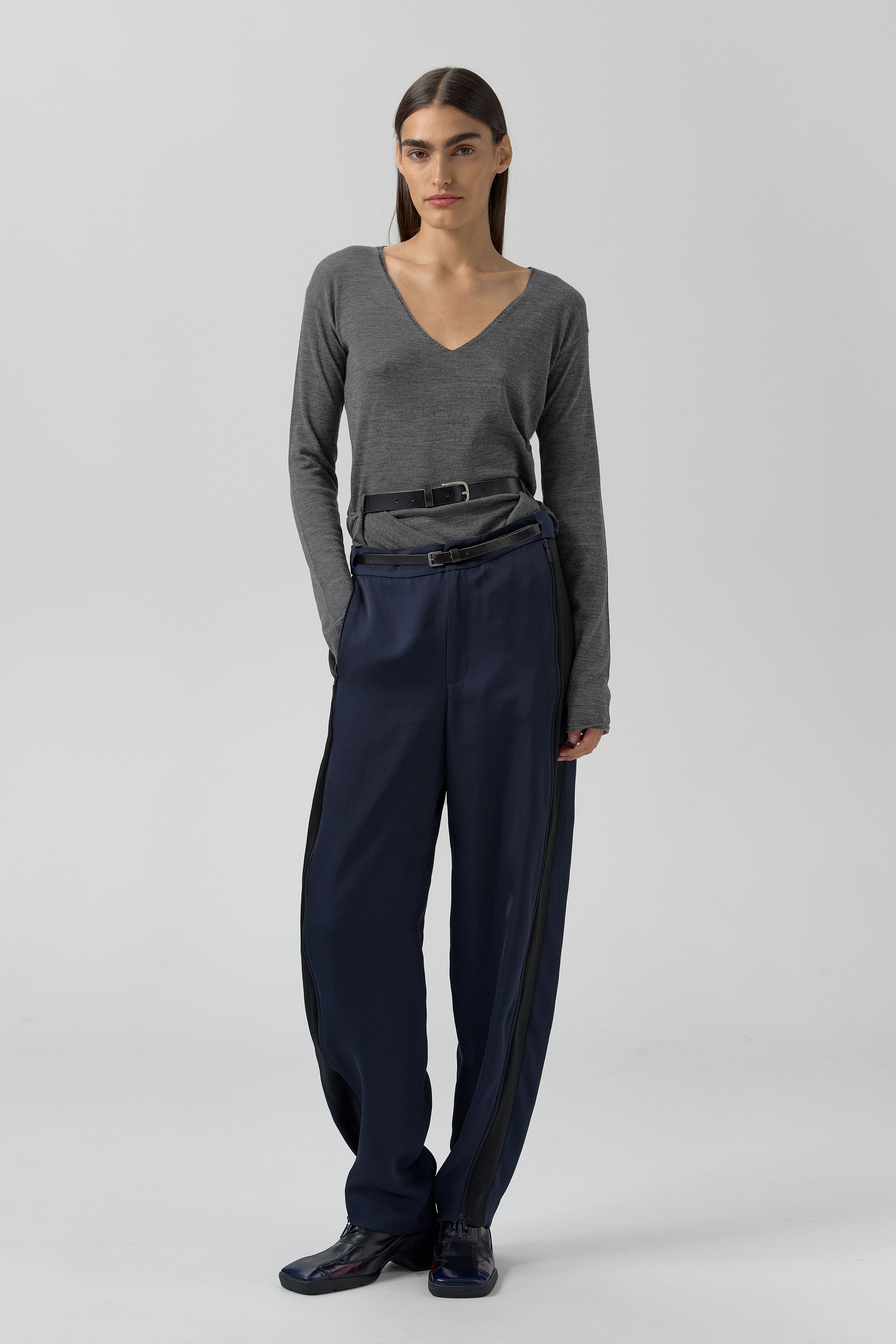 Yoko Jumper - Grey Extra Fine Merino Knit | Miista | Designed & Handmade in Europe