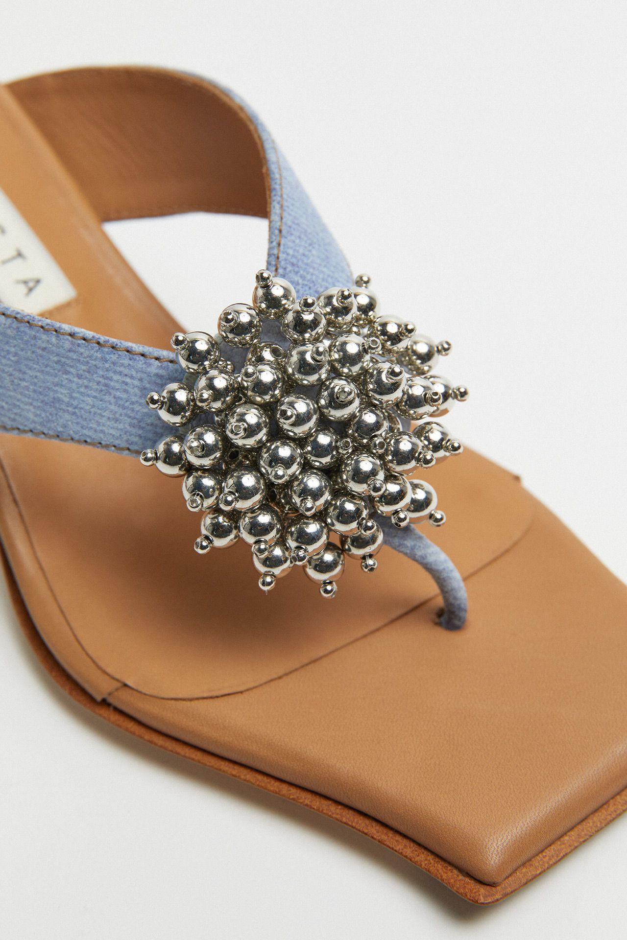 Narela Denim Blue Sandals | Miista